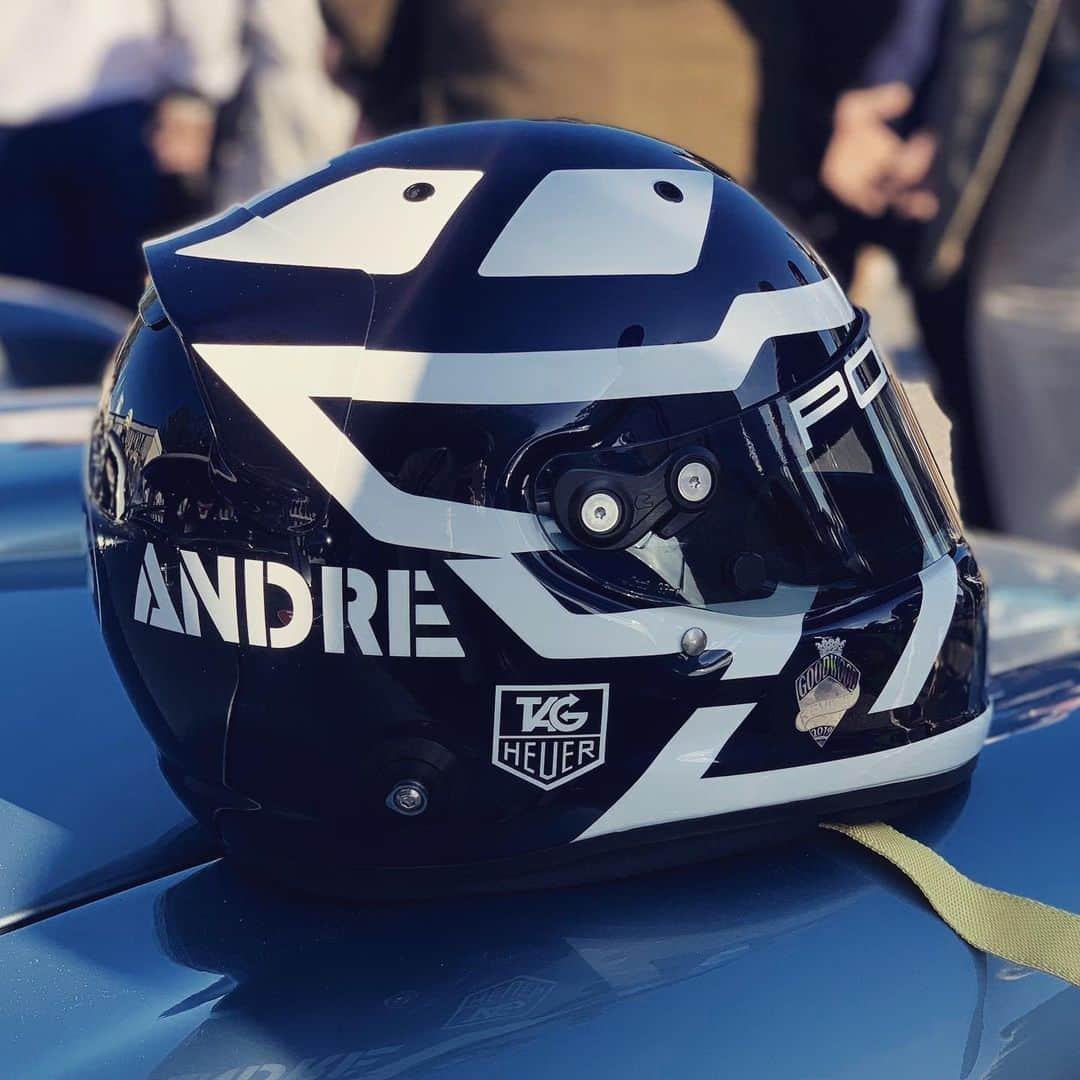 アンドレ・ロッテラーさんのインスタグラム写真 - (アンドレ・ロッテラーInstagram)「Helmet design in honor to my friend and racing legend Jacky Ickx! Love it! My painter @geert_koop is the best! @goodwoodrevival」9月14日 0時58分 - andre_lotterer