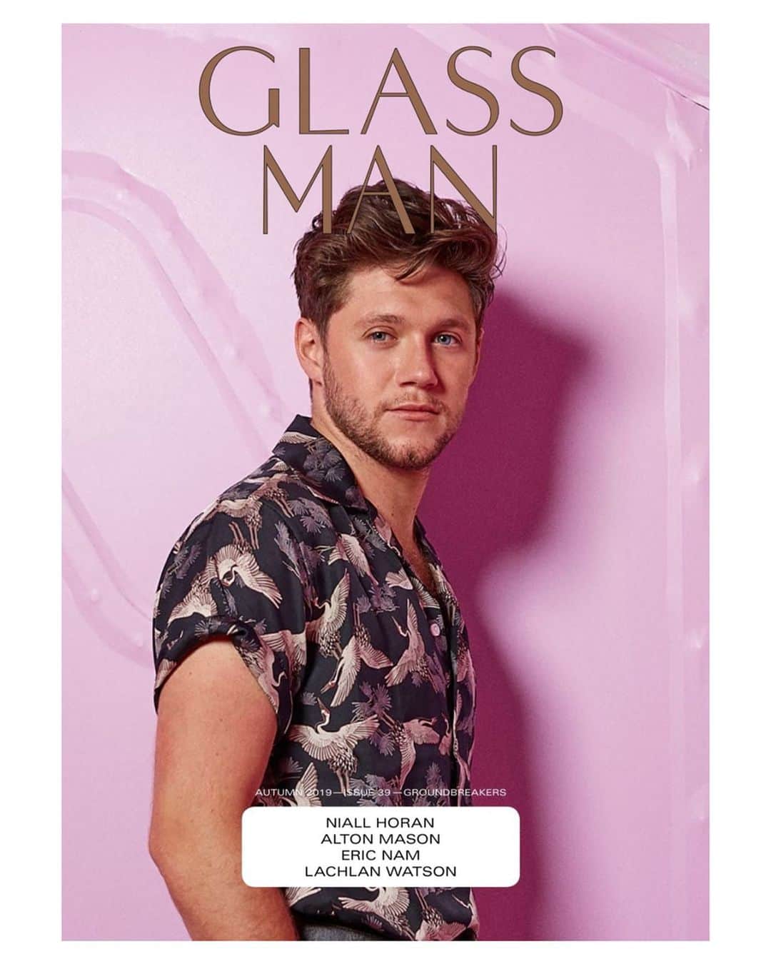 ナイル・ホーランのインスタグラム：「Delighted to be on the cover of @theglassmagazine . In Stores today! Photography by @riabrahao and Fashion Direction @katiefelstead」