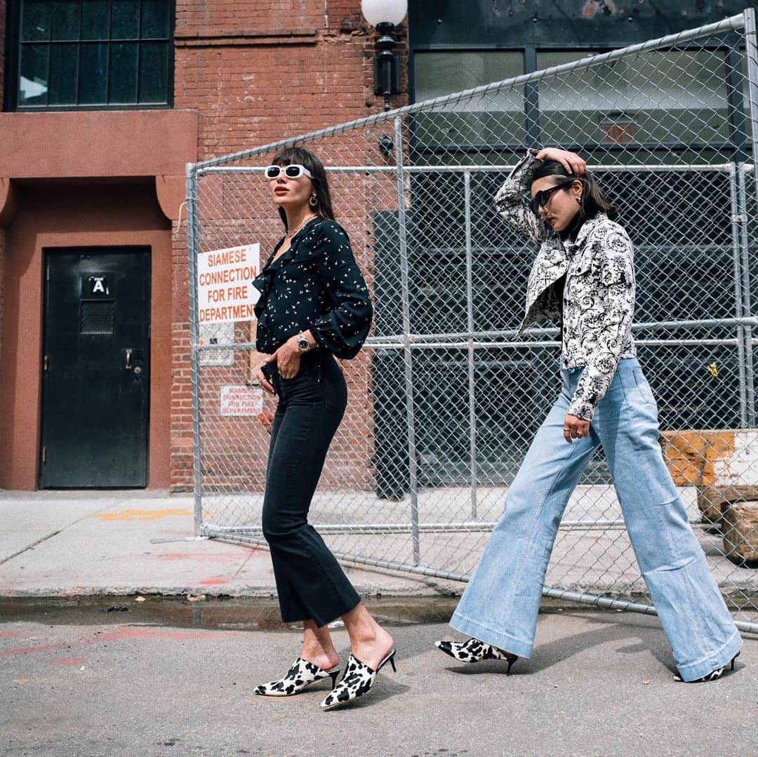 ペイジさんのインスタグラム写真 - (ペイジInstagram)「A New York minute with our favorite fashion duo @dylanasuarez and @natalieoffduty. #LIVEINIT」9月14日 1時18分 - paige