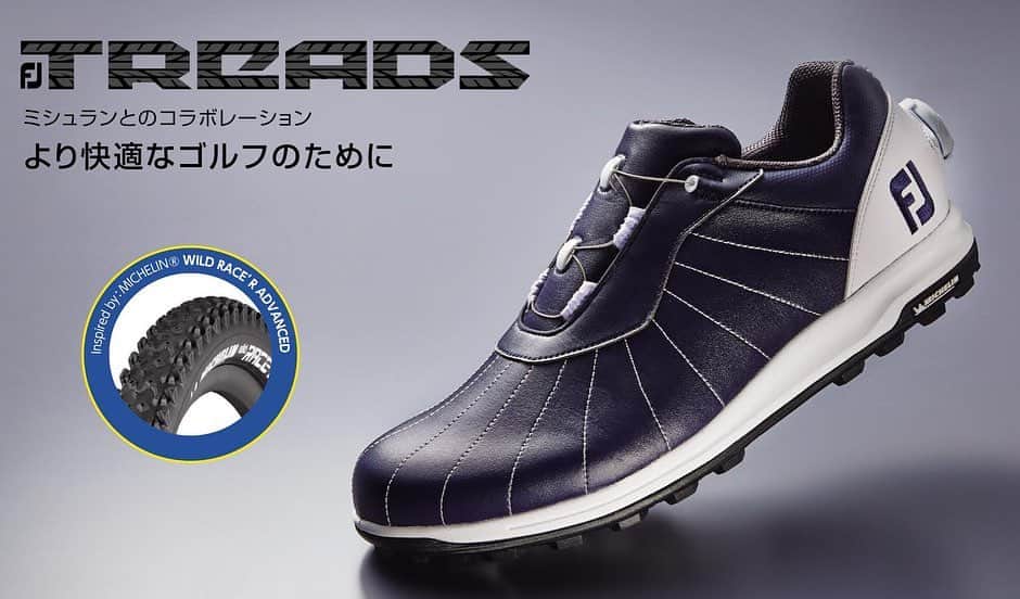 Footjoy Japanさんのインスタグラム写真 - (Footjoy JapanInstagram)「世界的なタイヤメーカー「ミシュラン」とのコラボ！ 快適スパイクレス「FJトレッド」がリニューアル！ 本日も秋のゴルフシューズ新製品のご紹介です。 世界的なタイヤメーカー「ミシュラン」とFJのコラボレーション企画から誕生した人気シリーズのスパイクレスゴルフシューズがシンプルなデザインとともにリニューアルとなりました。 下記リンクより、新しいシューズをご覧ください。 公式FJオンラインストアでも発売を開始いたしました。  https://fj-treads.jp/  #solesbymichelin #fjtreads #スパイクレスシューズ #footjoy」9月13日 18時02分 - footjoy.japan