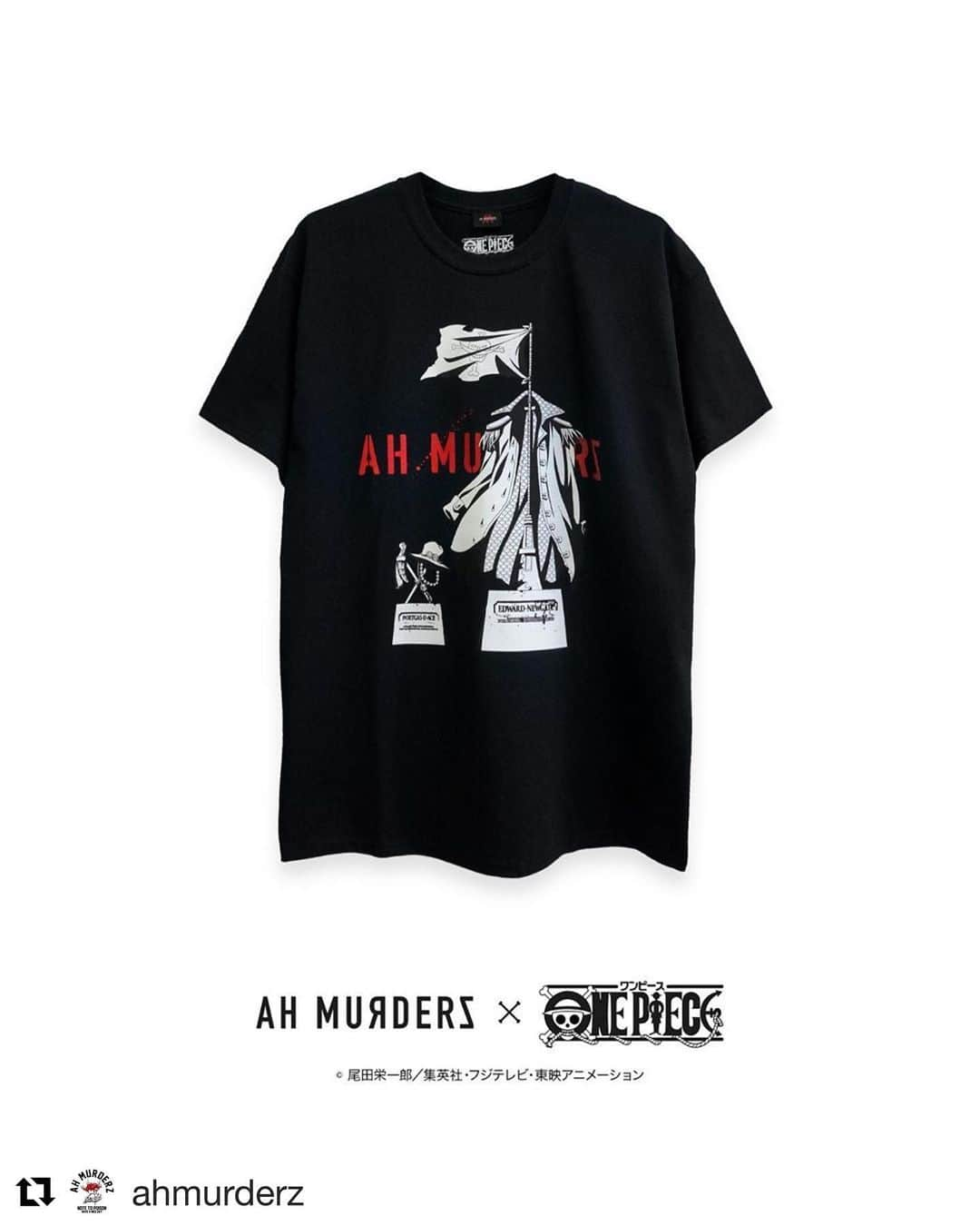 Juniorさんのインスタグラム写真 - (JuniorInstagram)「いよいよ#Repost @ahmurderz with @get_repost ・・・ AH MURDERZ × ONE PIECE “ RED ” T-shirts  Color : WHITE / BLACK Size : S / M / L / XL / XXL Price : 7000 + tax Release : 2019/9/16 (mon) 19:00 at : AH MURDERZ online shop  #AHMURDERZ #ONEPIECE」9月13日 20時33分 - redspider_jr