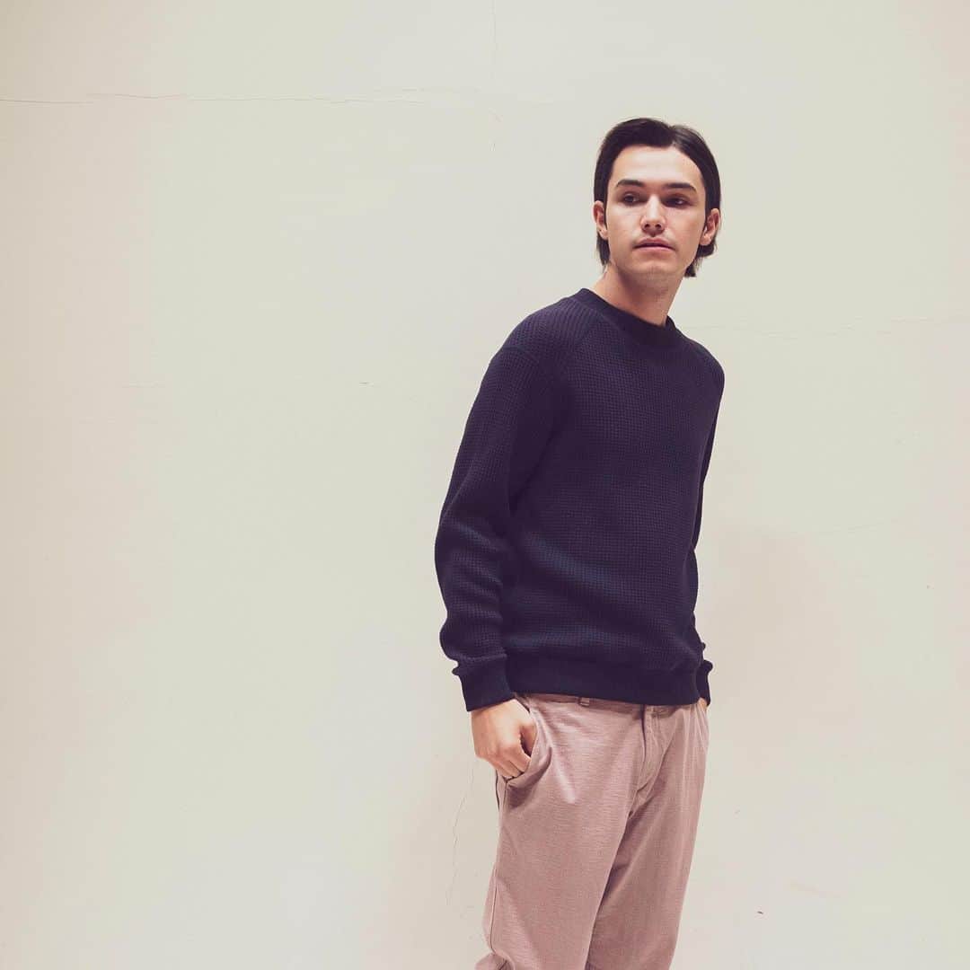 Jackmanさんのインスタグラム写真 - (JackmanInstagram)「F/W 2019「IN STOCK」﻿﻿﻿﻿﻿﻿﻿﻿﻿ ﻿﻿﻿﻿﻿ "WAFFLE MIDNECK"﻿﻿﻿﻿﻿﻿﻿﻿﻿ ﻿﻿ Dark Navy / ￥14,000＋Tax﻿﻿﻿﻿﻿ ﻿﻿﻿ "DOTSUME TROUSERS"﻿﻿﻿﻿﻿﻿﻿﻿ Warm Taupe / ￥17,000＋Tax﻿﻿ ﻿﻿ ﻿﻿ ﻿﻿﻿﻿ #jackman_official #factorybrand #madeinjapan #madeinfukui #jm7653 #wafflemidneck #jm4915 #度詰め天竺」9月13日 20時44分 - jackman_official