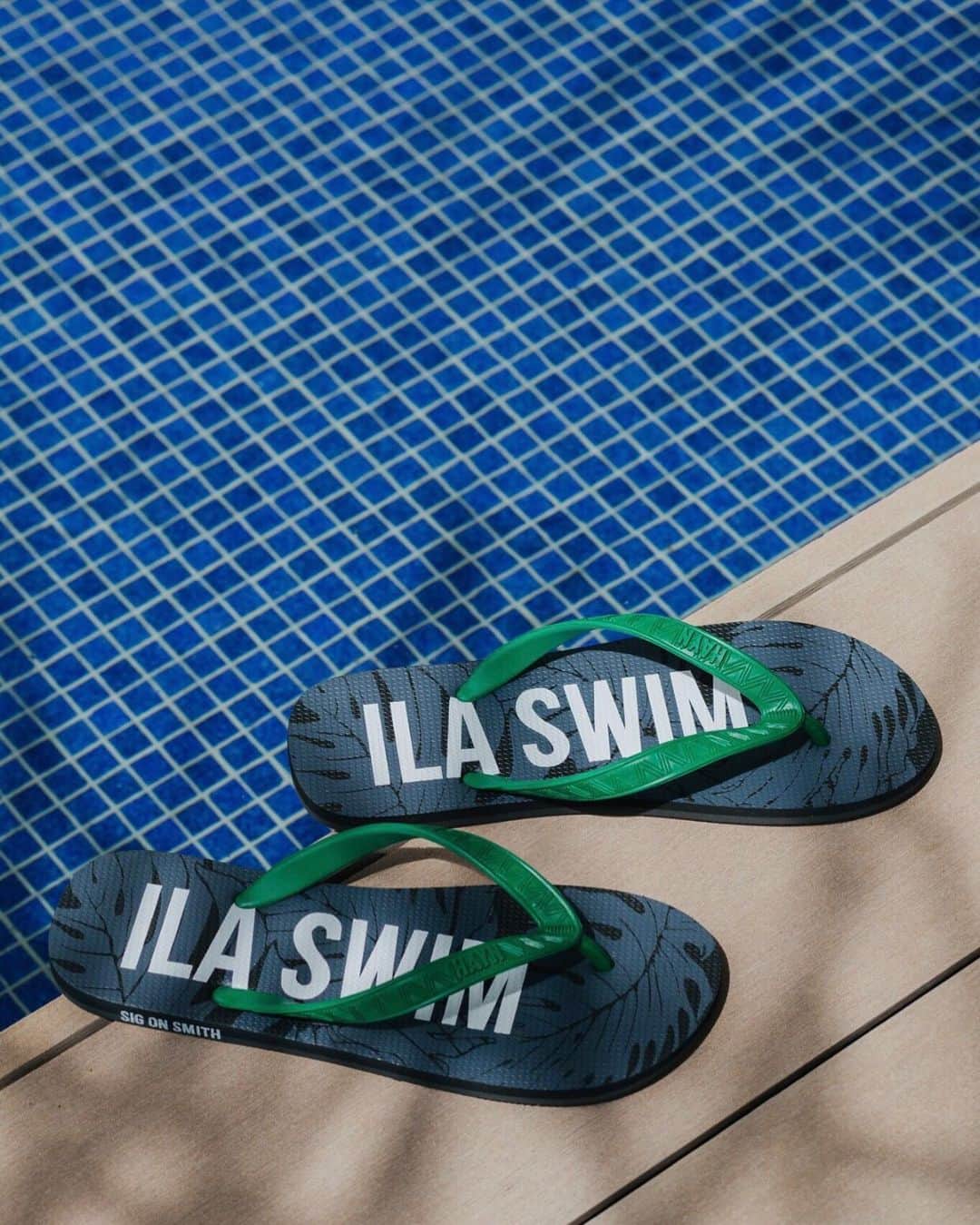 ILAのインスタグラム：「Men’s slippers coming soon to you all  #hayn #sigonsmith #ilaswim」
