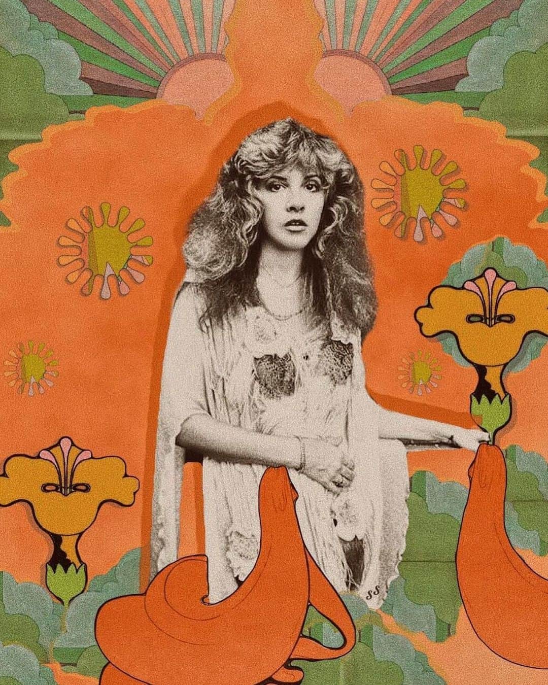 のインスタグラム：「70s #inspiration 🧡 Fleetwood Mac poster ✨」