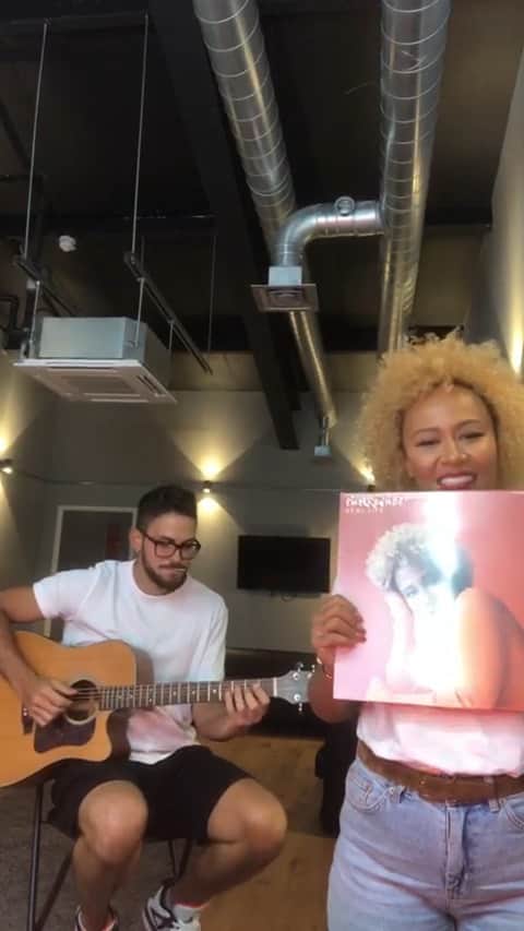 Emeli Sandéのインスタグラム：「It feels so good to hold the album in my hands! Thank you so much to everyone involved in the making of this record. To release these songs is an absolute dream! Thank you all for your continued support and love on my musical journey, can’t believe I’m on my 3rd album! I’d love to know what the songs mean to you! I will be live streaming on Instagram and Facebook from rehearsals today around 4pm to celebrate and to answer any of your questions so tune in!!!」