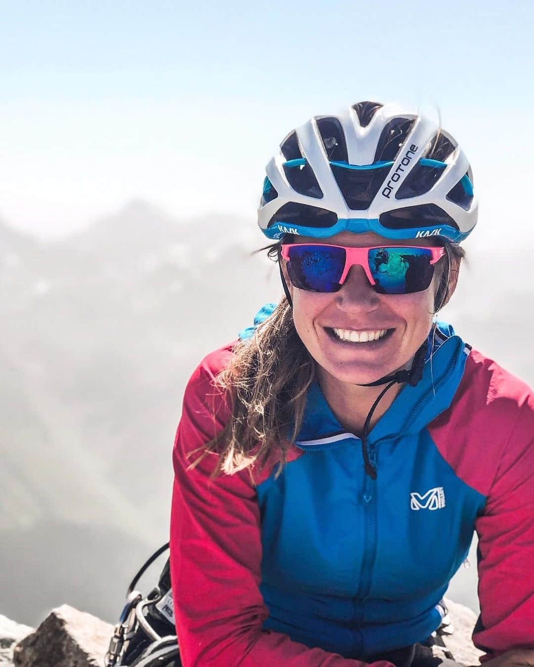 のインスタグラム：「This is what pure happiness looks like on @nahiaquinco’a face when she spends time in the mountains!  #MilletRiseUp #mountain #montagne #mountaineering #alpinisme #alpinism #alpinismo #mountainlife」
