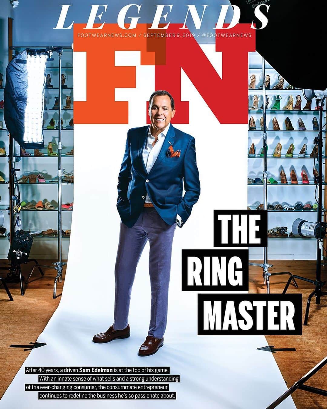 サムエデルマンのインスタグラム：「Company founder, iconic designer and legendary businessman Sam Edelman sat down with @footwearnews to share his story of struggle, success and a life well-lived. 📸: @bradtrent」
