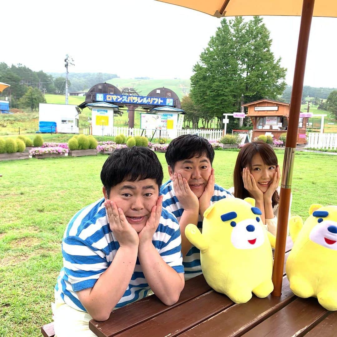 たくやのインスタグラム：「今日の写真！！ 岐阜県郡上市のひるがのピクニックガーデンより金ピカ中継  スキーオフシーズンはアクティビティあったり、ペチュニアなどお花が綺麗だったり、バーベキュー出来たり、美味しいものもたくさんだよ！  #ひるがのピクニックガーデン  #東海テレビ #スイッチ！ #金ピカ中継 #柴田美奈 アナ #イッチー #ザたっち」