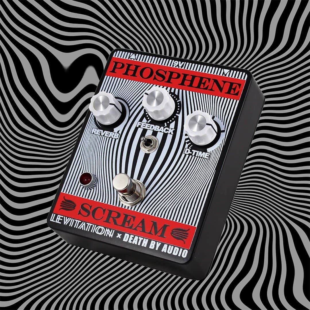 A Place to Bury Strangersさんのインスタグラム写真 - (A Place to Bury StrangersInstagram)「#Repost @deathbyaudioeffects ・・・ Introducing the PHOSPHENE SCREAM! The ultimate collaboration between Death By Audio, @levitation, and @theblackangels has resulted in this specially tuned reverb and delay. This pedal gives you incredible control over your sound with multifunction feedback and level knobs - instantly warp from comb filtered springs to smooth ambience to bloodcurdling shrieks that never die out! Plus, the toggle switch lets you adjust the repeats with a warm roundness, flat and full EQ, or a bright vintage edge. This pedal is deceptively simple - there’s a ton of sounds in this bag just waiting for you to find em. ⁣ ⁣⁣ ⁣The PHOSPHENE SCREAM is limited to 420 units worldwide and is available exclusively through the Levitation website. Pre-order is open now through the bio link!⁣ ⁣.⁣ ⁣.⁣ ⁣@levitation @theblackangels #guitarfx #guitarpedals #guitareffects #guitargear #stompboxes #deathbyaudio #deathbyaudioeffects #phosphenescream #levitation」9月14日 0時22分 - aptbs