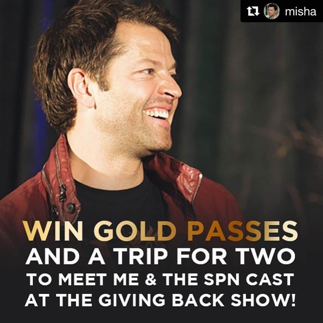 ミーシャ・コリンズさんのインスタグラム写真 - (ミーシャ・コリンズInstagram)「Last day! Let’s celebrate #SupernaturalDay by solidifying our place in history as most beneficent fandom of all time: https://go.rallyup.com/mishacollins ・・・ Want to come hang out with me & some of my #SPN cast mates?  If you help support @faceforwardla (an organization that helps domestic violence survivors) you can win flights, hotel & gold passes to an upcoming SPN convention!  Do good & be rewarded: https://go.rallyup.com/mishacollins  #SPNBur」9月14日 2時41分 - misha