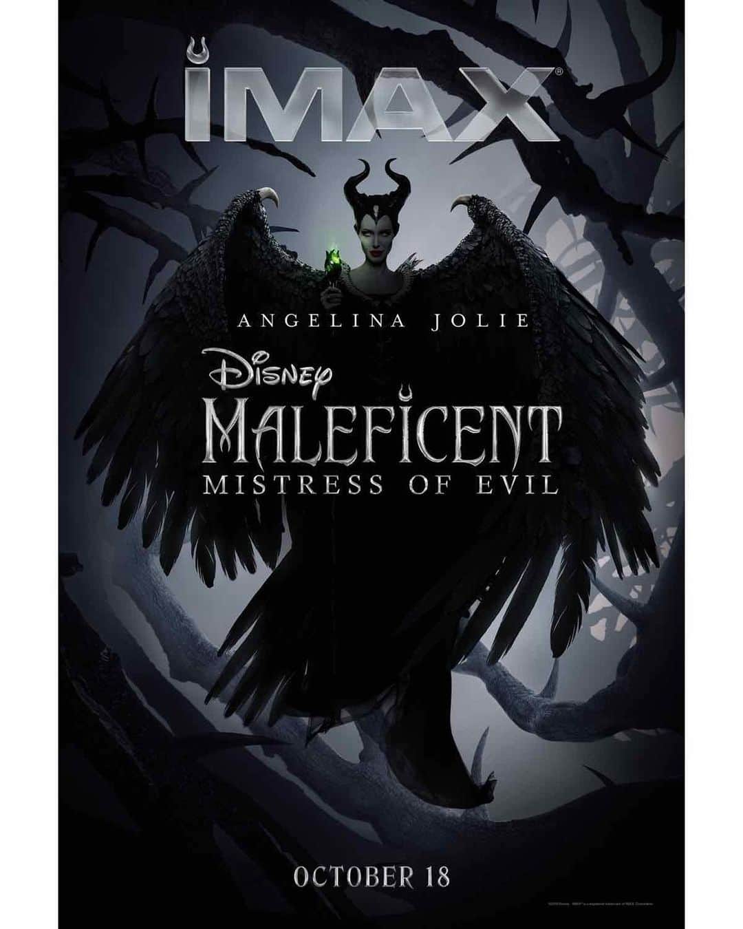 Walt Disney Studiosさんのインスタグラム写真 - (Walt Disney StudiosInstagram)「She’s back in black. Check out this @IMAX exclusive #Maleficent: Mistress of Evil Poster. Tickets on sale now! Link in bio.」9月14日 3時22分 - disneystudios