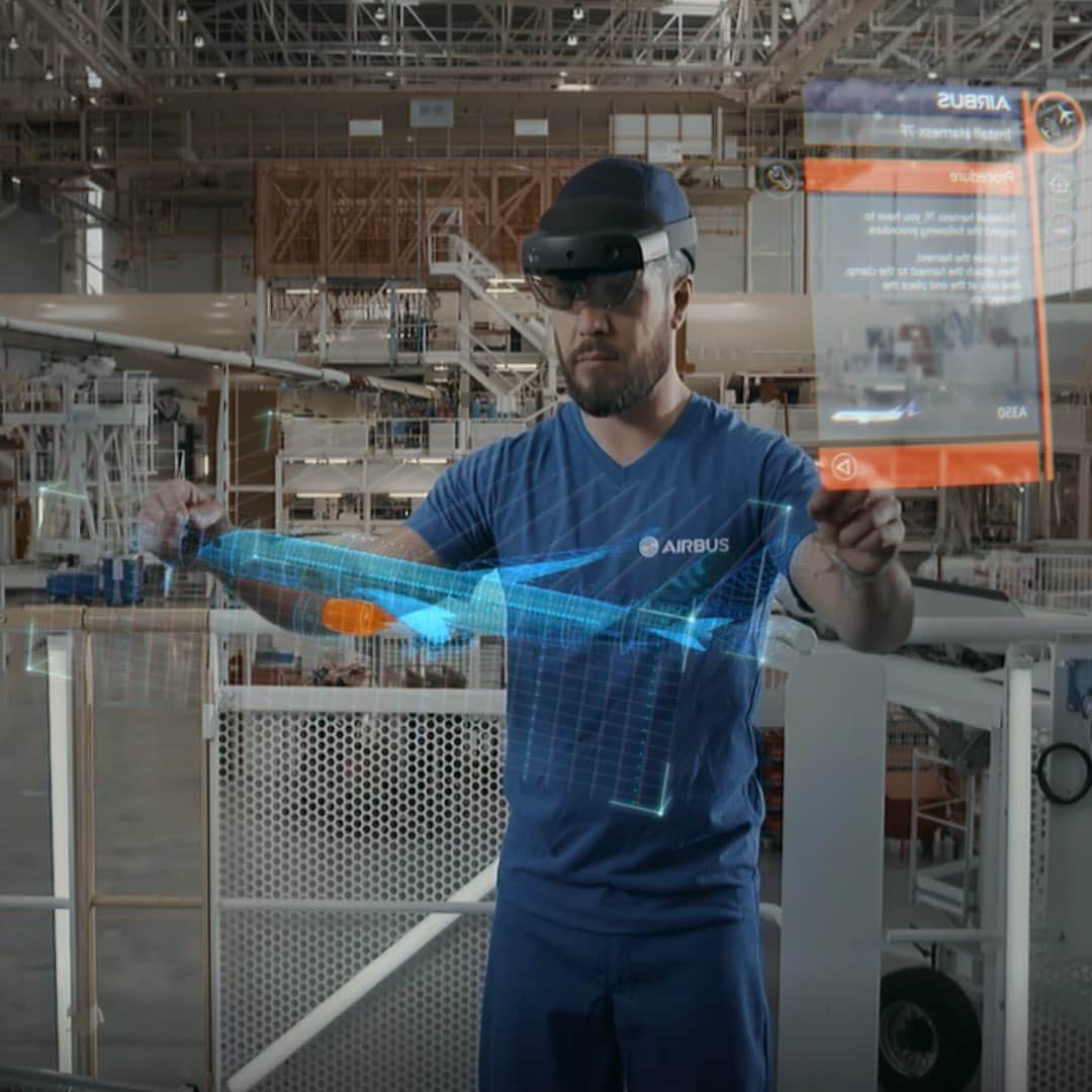 Microsoftさんのインスタグラム写真 - (MicrosoftInstagram)「With a little help from Microsoft #MixedReality technology, @airbus is reaching new heights. ✈️ Using the advanced capabilities of #HoloLens2, Airbus designers can virtually test their designs to see if they are ready for manufacture, which has cut manufacturing time by a third while improving quality and safety. With this digital transformation, Airbus soars into the future of the aerospace industry.」9月14日 6時08分 - microsoft