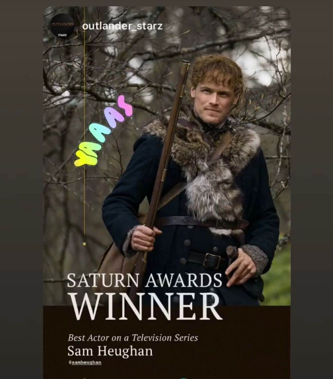 サム・ヒューアンさんのインスタグラム写真 - (サム・ヒューアンInstagram)「Thank you @saturnawards and to everyone that voted! What a fantastic honour, to be surrounded by all those great actors, wizards, goblins, gangsters, zombies and aliens! #scififantasy」9月14日 16時41分 - samheughan