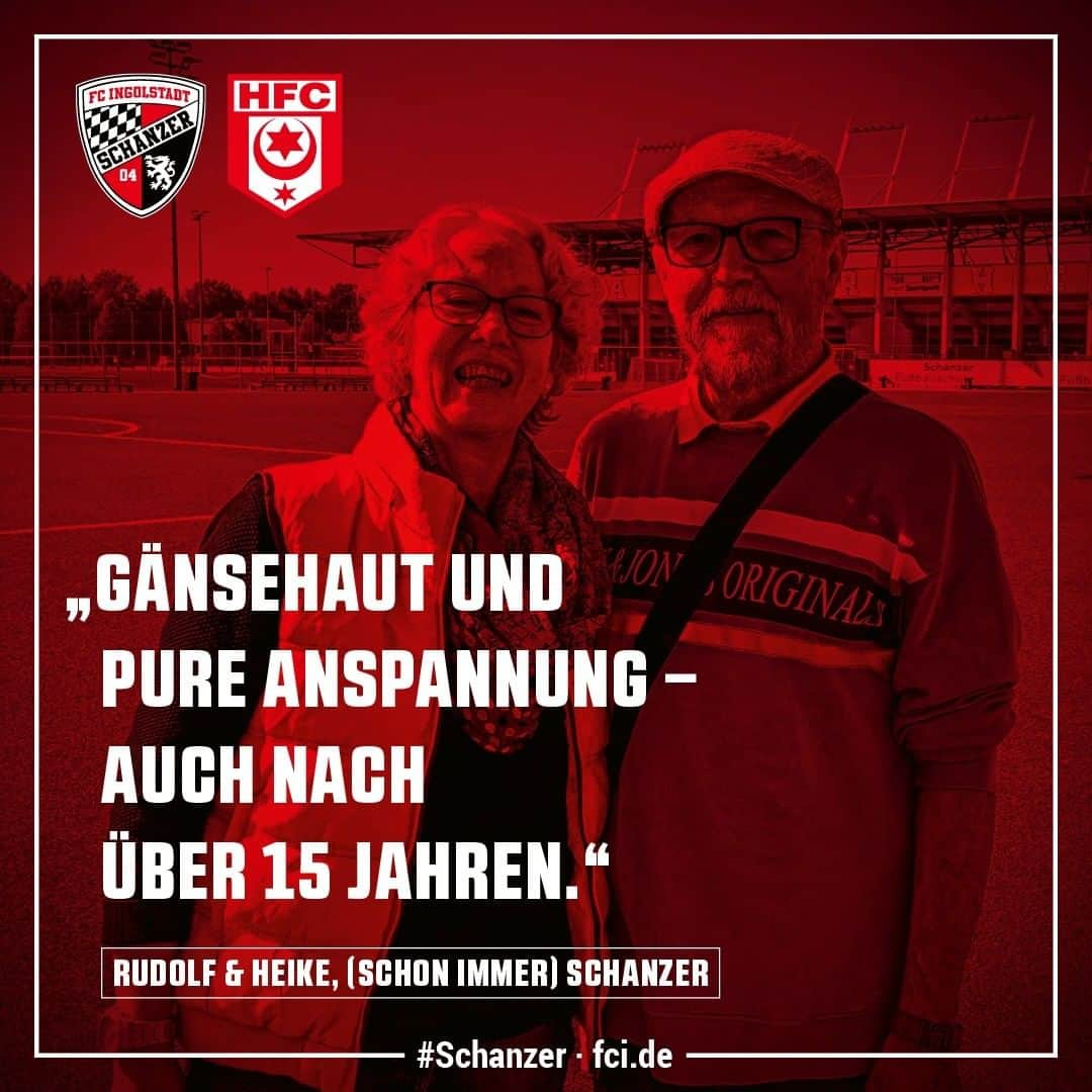 FCインゴルシュタット04さんのインスタグラム写真 - (FCインゴルシュタット04Instagram)「Rudolf war seit Vereinsgründung des FC Ingolstadt 04 BEI JEDEM #Schanzer Heimspiel & verpasste gerade mal 2 Auswärtsspiele. Nur seiner Frau Heike, die seit 2010 auch fast immer dabei ist, hält er schon länger die Treue - die beiden feiern bald ihre Goldene Hochzeit 💍 Wir sagen: Glückwunsch & Danke für so viel Schanzer Herzblut! 🖤❤️ ___________ Gegen Halle wollen wir von unseren Jungs einmal mehr auf dem Platz die gleiche Leidenschaft für diesen Verein sehen - immer vorwärts, FCI! . . #Fans #Fan #schonimmer #FCI #FCIngolstadt #meinVerein #Ingolstadt #Support #gemeinsam #zusammen #immerSchanzer #Schanzerdassindwir #Heimspiel #Halle #Dahoam #fussball #football #soccer #FCIHFC #Vereinsliebe #love」9月15日 0時00分 - dieschanzer