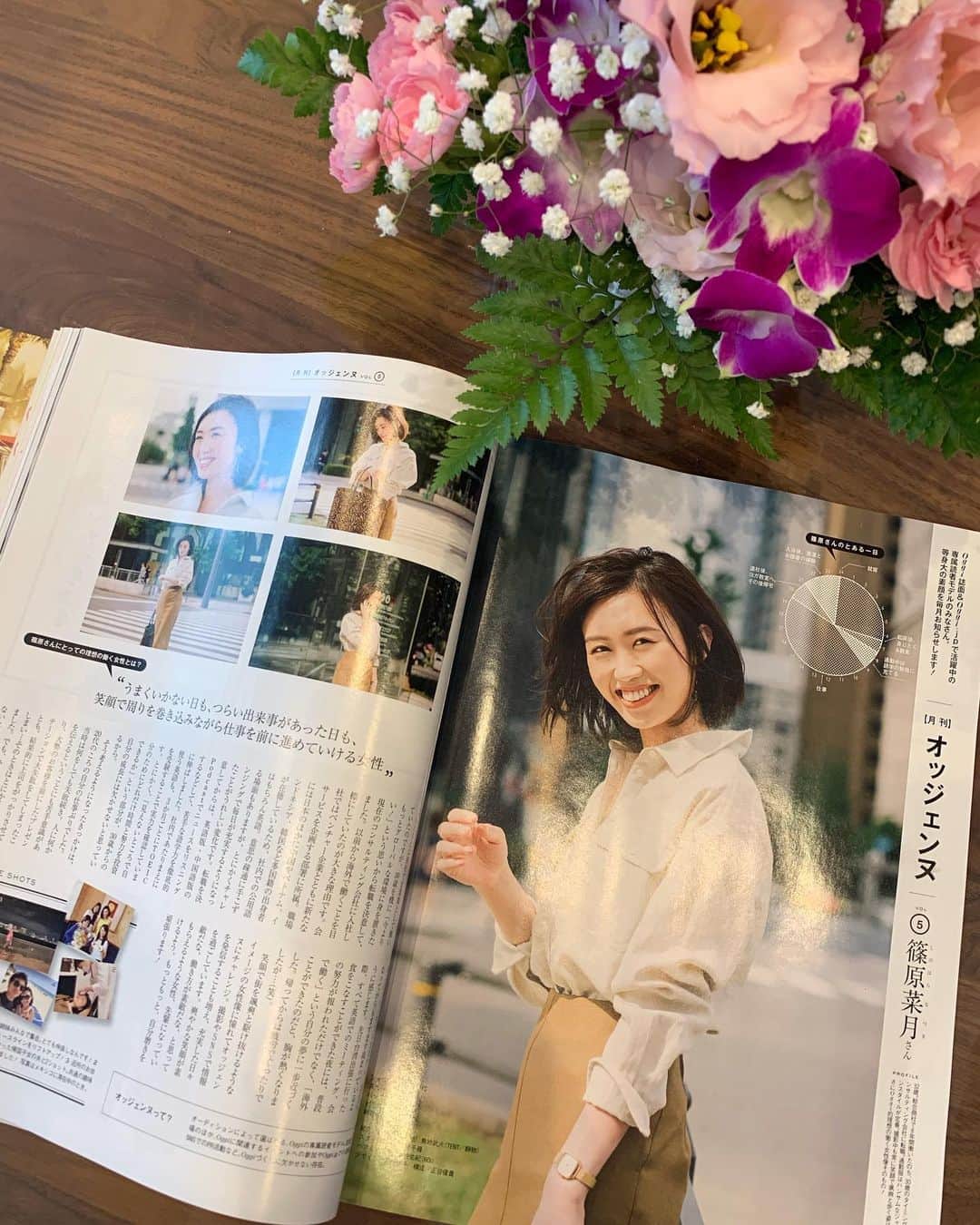 篠原菜月さんのインスタグラム写真 - (篠原菜月Instagram)「発売中のOggi11月号に載せて頂きました！﻿ 真夏の丸の内 でとってもドキドキ緊張しながら撮影しました😂﻿ ﻿ クールな表情やポーズできなかったなぁと少し凹んでたけど、後輩からいつもこんな感じで笑ってますよ笑！！と連絡をもらって、わたしらしい一枚なんだ！と思っています🙌﻿ ﻿ 20代の仕事は失敗続きだったこと、今頑張っていることなどありのままにまとめていただいています！ 誕生日も迎えて、今後も毎日楽しく少しずつ努力する姿勢を忘れずに過ごしていきたいと思います✨﻿ ちらりと読んでいただけたら嬉しいです♡﻿ ﻿ ﻿ ﻿ @oggi_mag  #oggi#雑誌oggi#11月号#月刊#オッジェンヌ#ootd#﻿coordinate#fashion#ファッション#シャツコーデ#スカートコーデ#撮影#丸の内#誕生日#記念#ありがとうございました🙏 ﻿」9月29日 19時00分 - natsukishinohara