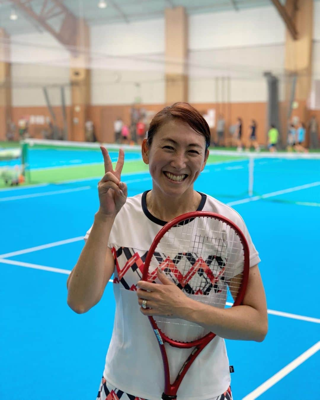 杉山愛さんのインスタグラム写真 - (杉山愛Instagram)「今日はBIGBOX東大和インドアテニスコートで🎾テニスクリニック🎾 参加者皆さんとラリー🎾とってもレベルが高くてびっくりしました🤭  午後はアイスホッケーの床 亜矢可選手とこにわさんとトークショー🎤  盛りだくさんの1日でした✨」9月29日 19時19分 - aisugiyamaofficial