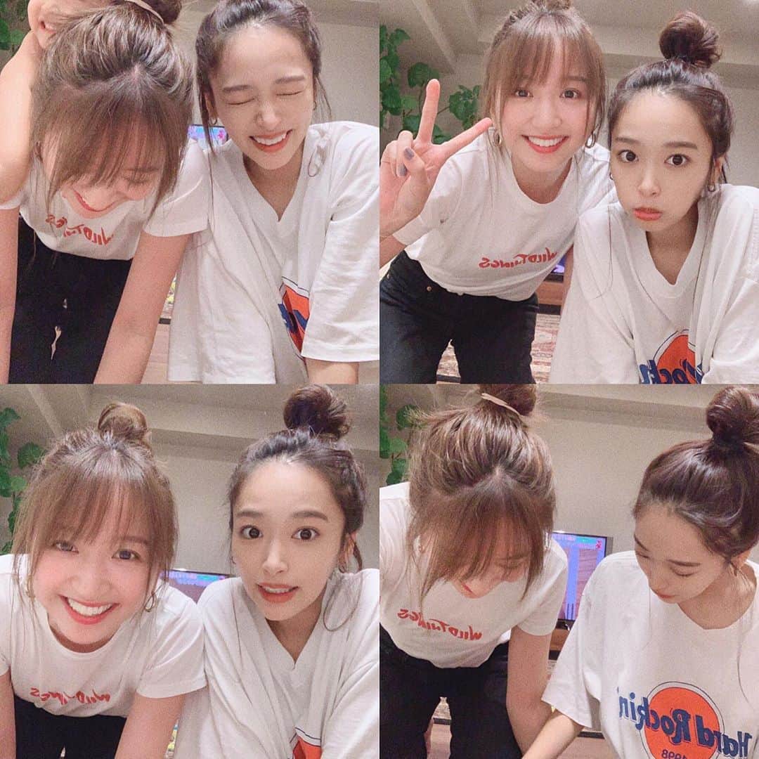 近藤千尋のインスタグラム：「昼からぐーたらday💖 鼻水止まらない親子の家に 鹿🦌さんきてくれたよ🏡 娘の鹿さんへの愛が半端じゃない🙄笑  盛れるアプリ教えてもらったけど クマもシワも全部消してくれる🥺笑 #ありがたい ❤️」