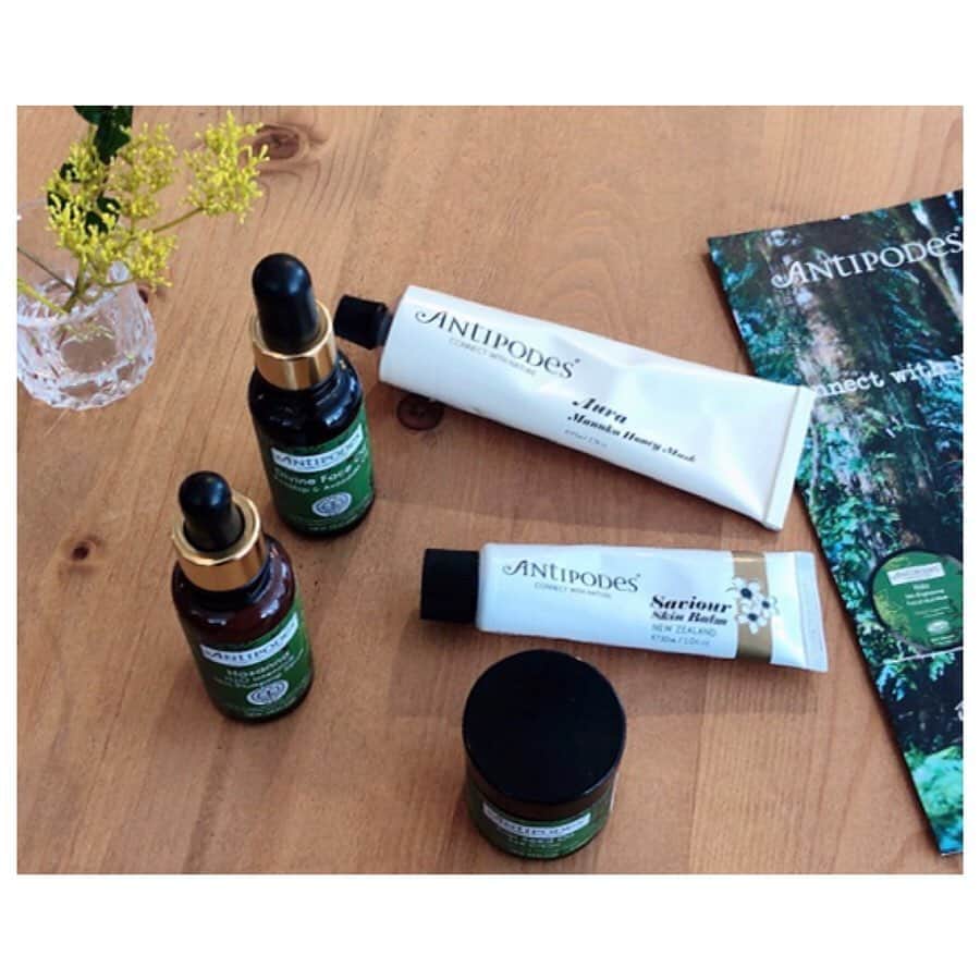 rinaのインスタグラム：「. @fabgearyukirin3 さん、 @rie_tsugita さん主催の、 @greenbeautysession #greenbeautysession に参加しております🌱 . @antipodesskincare_jp ニュージーランドの、 オーガニックスキンケアブランド #アンティポディーズ . ベストセラー商品の、 #オーラマヌカハニーマスク 初めてお試ししましたが、 スペシャルケアの出来るマスクを 探していたのでこちらはHIT！ . #antipodes #gbs_antipodes #gbs #natural #cosmetics #beauty #cosmekitchen #マヌカハニー #ナチュラル #ナチュラルコスメ #オーガニック #オーガニックコスメ #スキンケア」