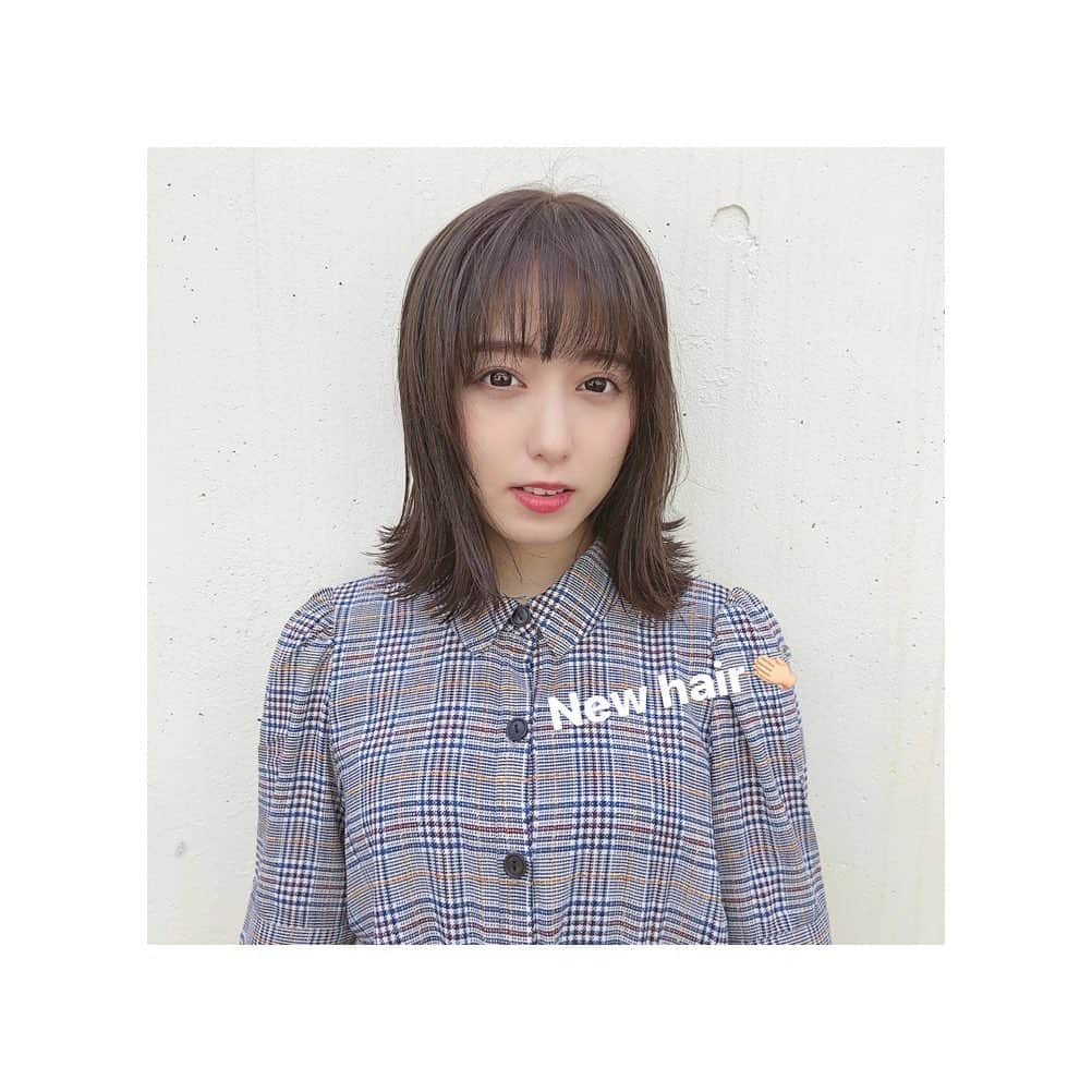 前田美里のインスタグラム：「New hair💭🌰 . #美容院 #カラー #ヘアー #hair #haircolor #omotesando #color #外ハネ #アッシュ #サロン  #instahair #zara #japanesegirl #instagood #followme #follow」