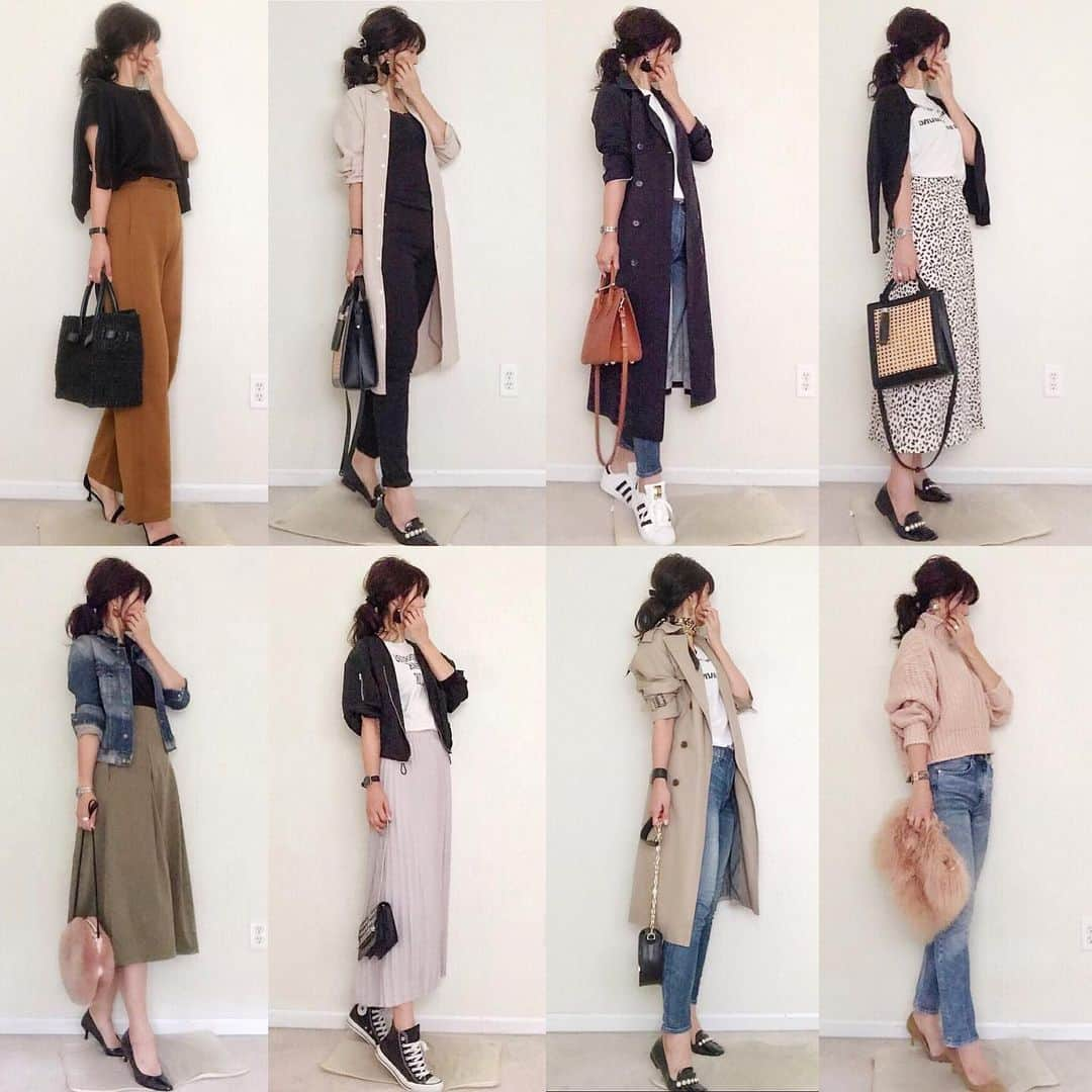 meiさんのインスタグラム写真 - (meiInstagram)「. まとめコーデ👚👗👖 . . @locari_jp . @zara . @oblekt.jp  @8styleshop . @canday_rakuten . @uniqlo . @uniqlo_ginza  @shes_closet . @i_need_more_shoes_official . @hm . @sea_japan . . . #locari #beaustagrammer #プチプラコーデ  #きれいめコーデ  #ママコーデ #ポニーテール#ワイドフィットカーブジャージーパンツ #ミディアムヘア #アラフォーコーデ #高身長#高身長女子 #r_fashion #楽天お買い物部 #mamagirl  #ザラジョ#春コーデ#officedressy#大人カジュアル#きれいめコーデ#ユニクロきれいめ部#カーブパンツ #モノトーンコーデ#ラクジョ#ユニt族 #プリーツスカート#トレンチコート#yesuniqlo#yeshm#r_fashion#チャンキーニット」9月15日 8時17分 - mei.5.7.des