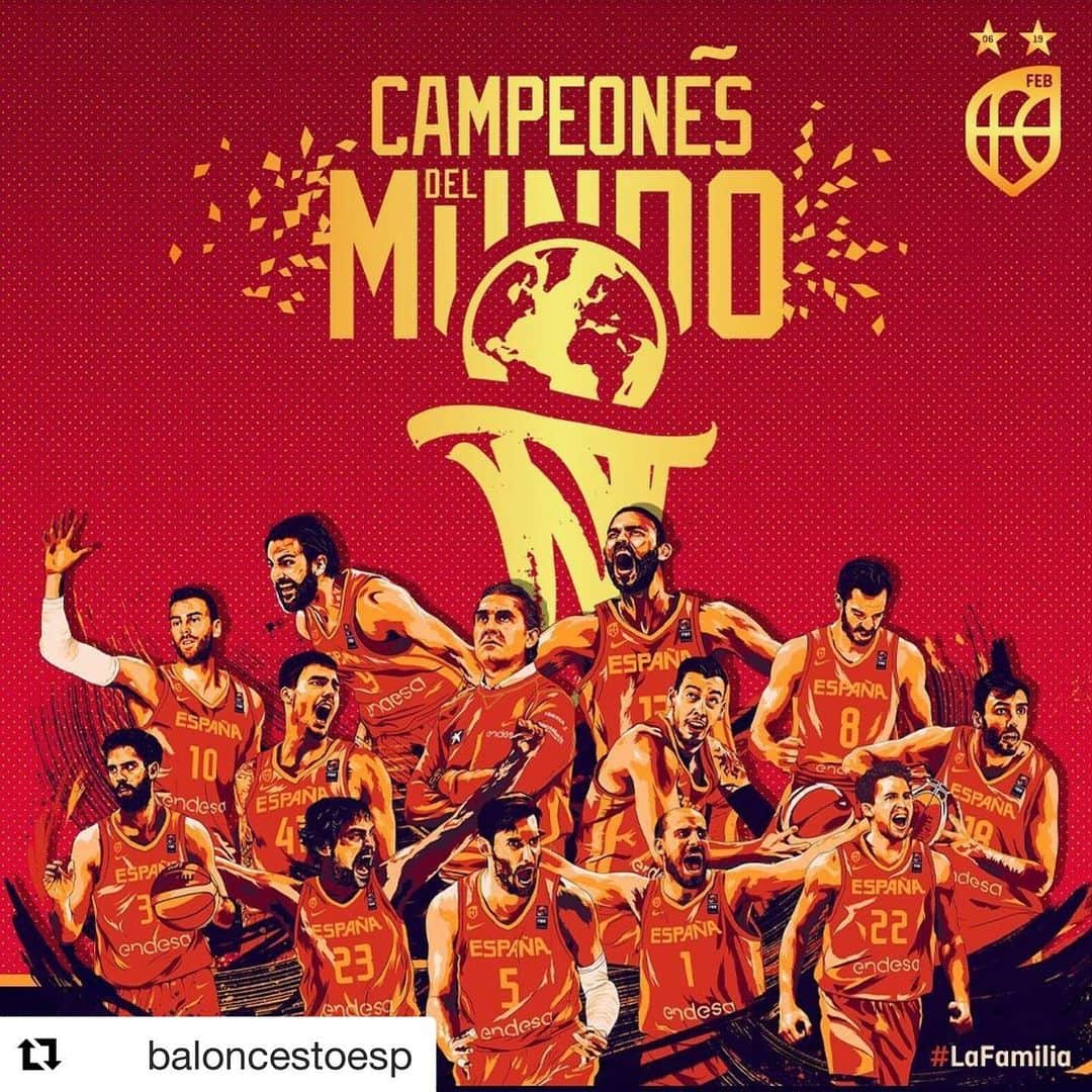 フェルナンド・ベルダスコさんのインスタグラム写真 - (フェルナンド・ベルダスコInstagram)「CAMPEONES DEL MUNDO 🏆🏆 !! GRANDE #ESPAÑA y enhorabuena a cada uno de vosotros @baloncestoesp por haber conseguido algo tan grande !!! #QueVivaElDeporteEspañol 👏🏽👏🏽」9月15日 23時06分 - ferverdasco