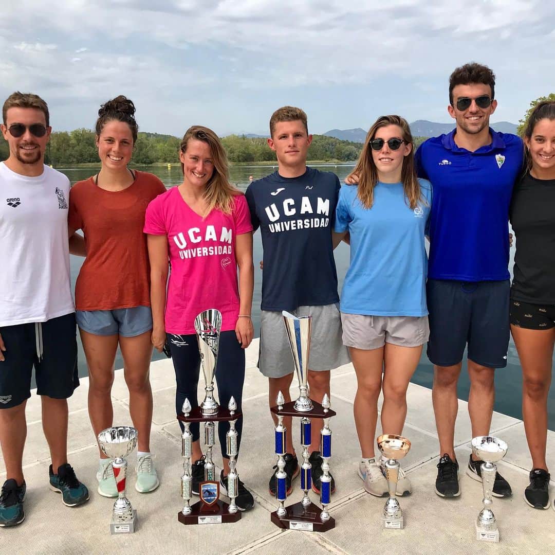 ミレイア・ベルモンテ・ガルシアのインスタグラム：「Un año más empezando la temporada haciendo la #travesadebanyoles! Muy contenta con los resultados! 🏆 Gracias al @cn_banyoles y al @ucamclubnatacionfuensanta. 📸 @fred_vergnoux」