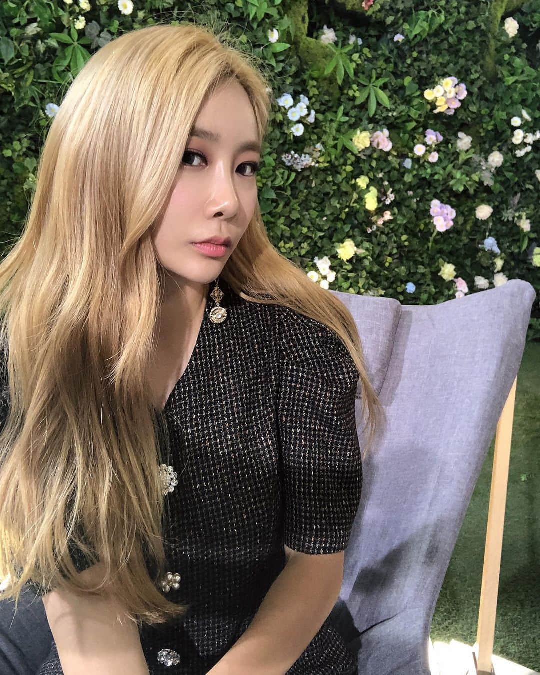 ジェアのインスタグラム：「‘똥강아지들’ 녹화때 🌿 맘에 들었던 원피스룩!!」