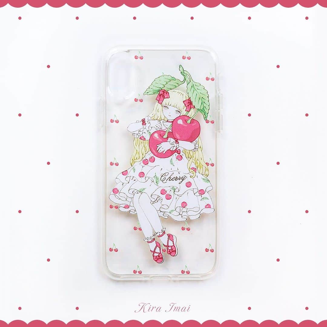 今井キラのインスタグラム：「𝑁𝑒𝑤﻿ クリアiPhoneケース﻿ Cherry🍒 ﻿ ﻿ サイズ展開は7&8・X&XS・XRの3種類。ソフトタイプ。﻿ 9/17(火)22時WebStoreに入荷します🍒﻿ https://kiraimai.booth.pm﻿ ﻿ #kiraimai #🍒 #cherry #sweetlolita #kawaii #lolitafashion」