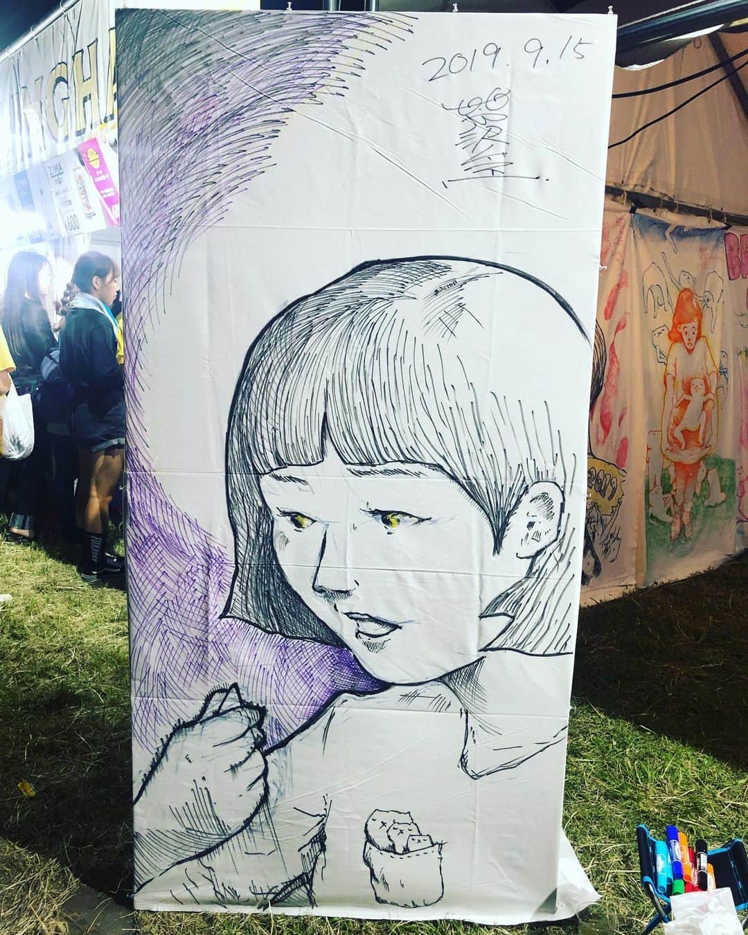 芦沢統人のインスタグラム：「描けましたっ。  #BAYCAMP」