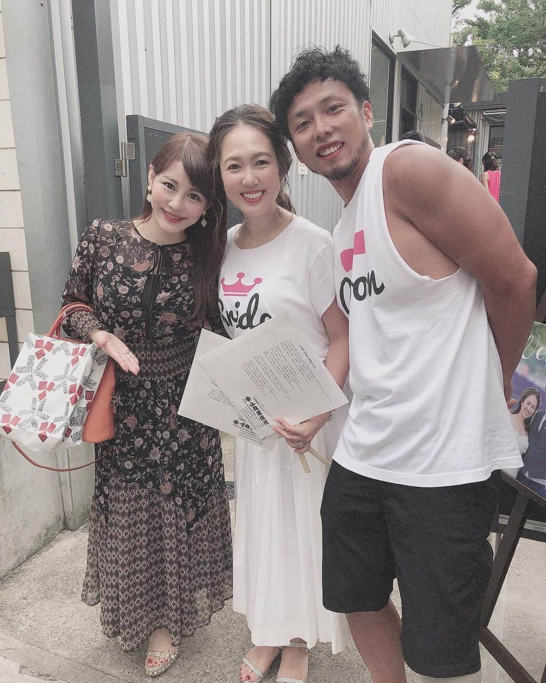 美馬怜子のインスタグラム：「幸せいっぱいの高畑さんと航さん❤️ . はぁ💘まだ余韻に浸ってます🤗💕 . そして、おちゃめなみのさん💖🎈💖 . #高畑百合子アナ #結婚パーティー #happywedding」