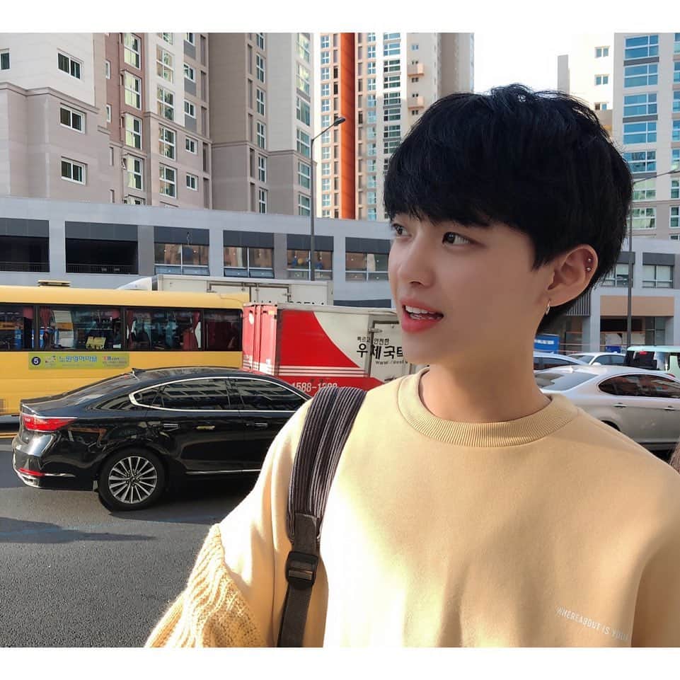 キム・テミンのインスタグラム：「강아지 산책시키기 💁🏻‍♂️빤낭 선선해져라라ㅏ~🌱」