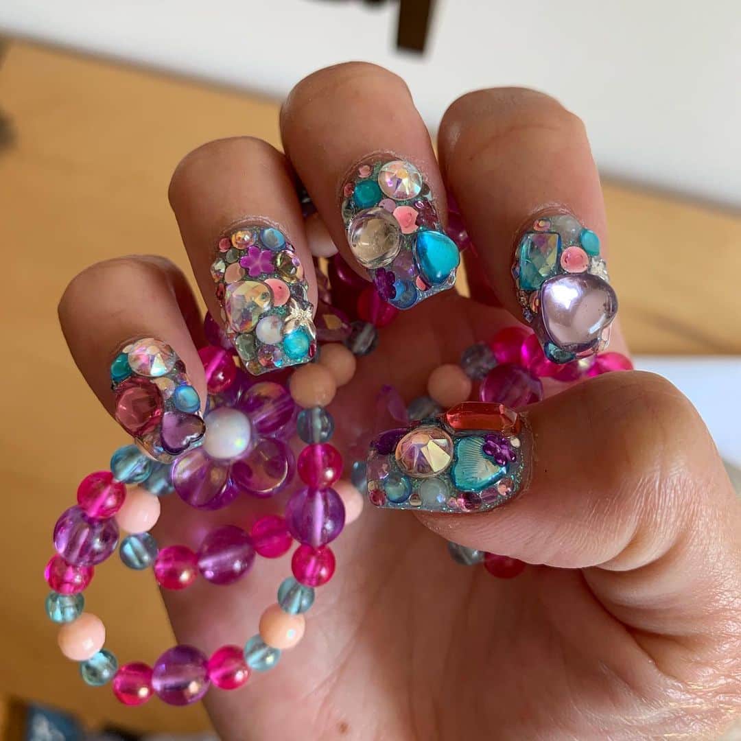 UlalaGirlのインスタグラム：「Kawaii gang gang #ulalasnail 💃✨👯‍♀️ You the best @miss misa0317🍒🎀 @homeharajuku」