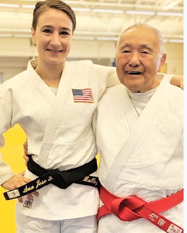 マルティ・マロイさんのインスタグラム写真 - (マルティ・マロイInstagram)「Gettin some #uchikomi in yesterday with my 99-year-old coach and legit 10th degree RED BELT Yosh Uchida! ♥️🥰 . #JudoIsLife #LoveJudo #JudoFamily #Judo #judothrow #osotogari #sasae」9月16日 6時37分 - martidamus