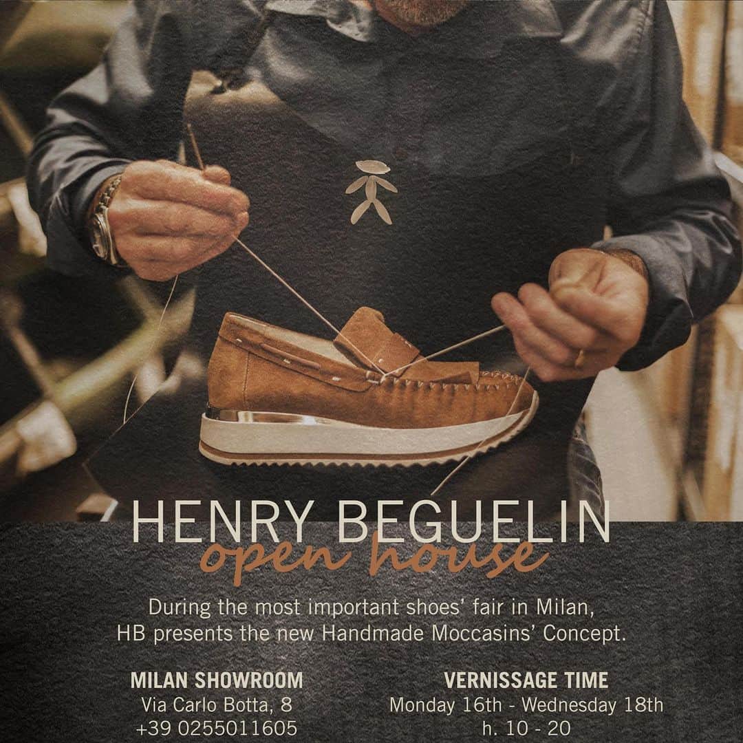 のインスタグラム：「MOKERS - an updated version of the moccasin, in a sneaker look. - New collection SS20 / Showroom Via Carlo Botta 8, Milano #henrybeguelin #showroom #milano #springsummer20」
