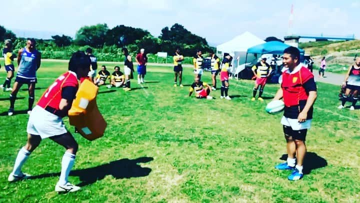 松尾諭のインスタグラム：「岸和田vs鍵原？  #不惑のスクラム  #ヤンチャーズ  #ラグビー  #高橋光臣  #やのぱん  #ノーサイドゲーム」