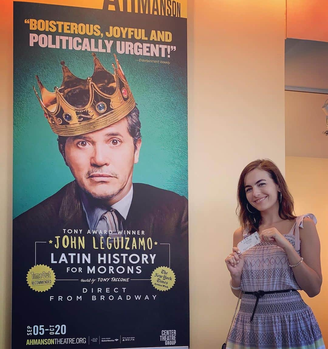 カミーラ・ベルさんのインスタグラム写真 - (カミーラ・ベルInstagram)「I have been a @johnleguizamo fan since I was a kid. From Carlito’s Way, to To Wong Foo, Thanks for Everything!, Romeo + Juliet, Moulin Rouge, and all of his one man shows...I have long admired his insane talent (and dancing skills), and hoped to one day see him live. Yesterday, I went to watch Latin History for Morons. Wow. This guy. He made me laugh until I cried, and then punched me in the gut with his writing and performance, and made me tear up for real. What a powerful and important piece of work. Bravo.」9月17日 4時30分 - camillabelle