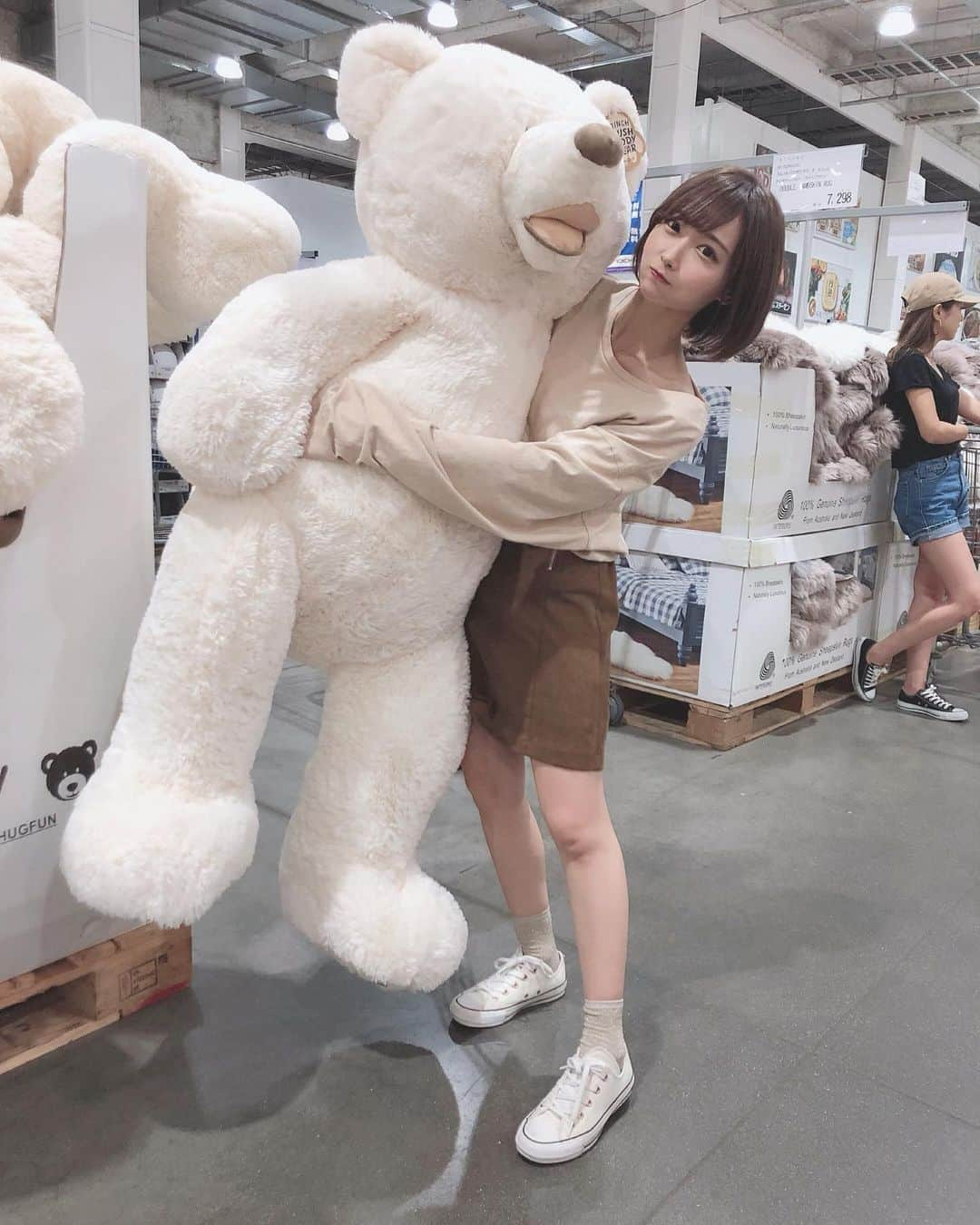 島田玲奈さんのインスタグラム写真 - (島田玲奈Instagram)「. れなと同じ身長のくまさん🧸🌙(笑)」9月16日 22時03分 - smd_rn321