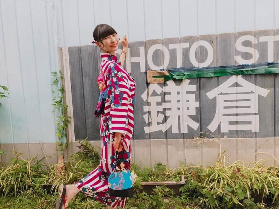 ピンキー！☆藤咲彩音さんのインスタグラム写真 - (ピンキー！☆藤咲彩音Instagram)「． 鎌倉で浴衣着た❤︎ 友達とお面買ってそれに合わせて浴衣選んだよ✌🏻 私はひかるちゃんのお面💖 #鎌倉 #浴衣 #星奈ひかる #プリキュア  #お面 #浴衣の柄と帯は自分で決めたよ」9月16日 22時23分 - pinky_ayane