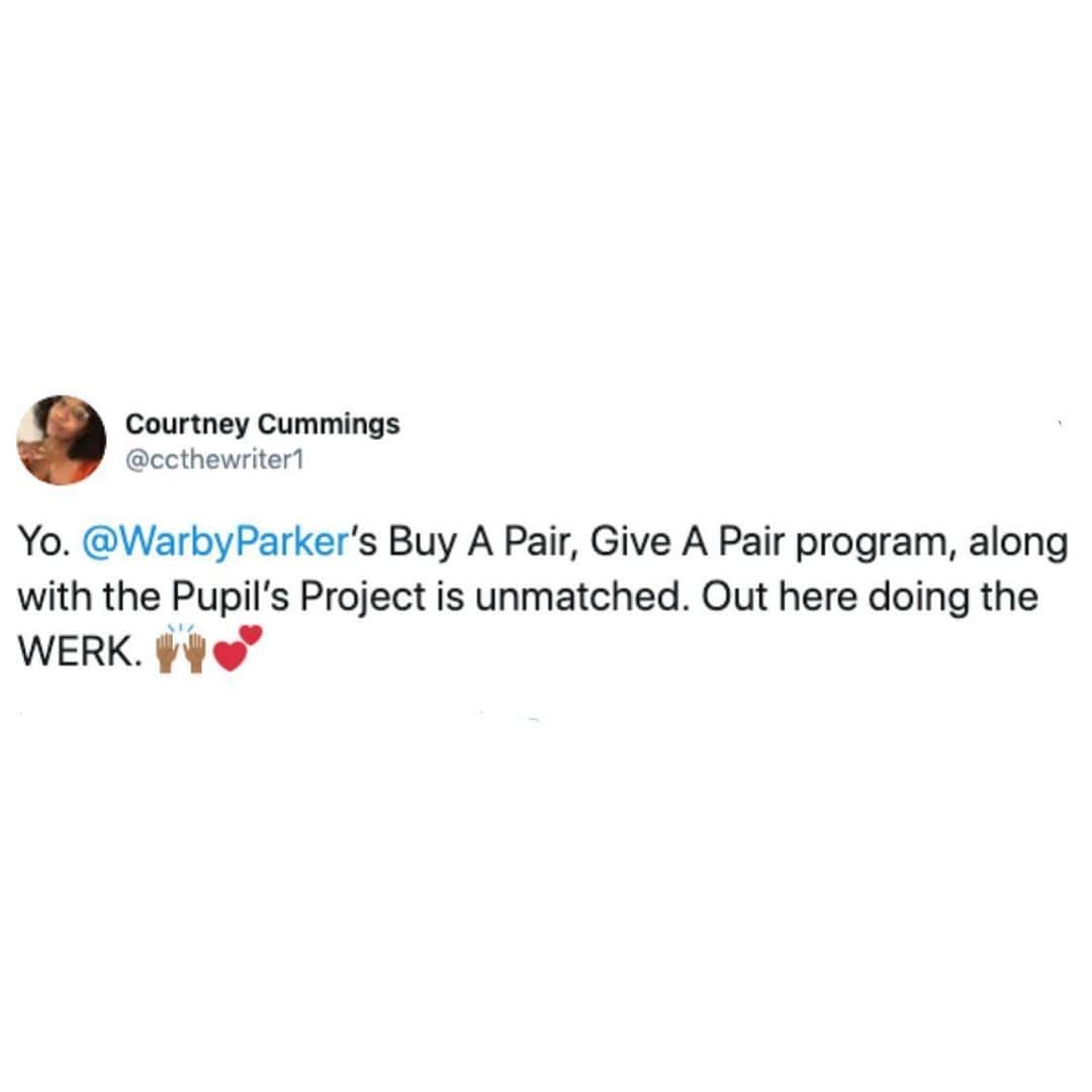 Warby Parkerのインスタグラム：「Have you read our very first Impact Report yet? Learn all about our Buy a Pair, Give a Pair and #PupilsProject programs (and a lot, lot, lot more!) with the link in our bio!」