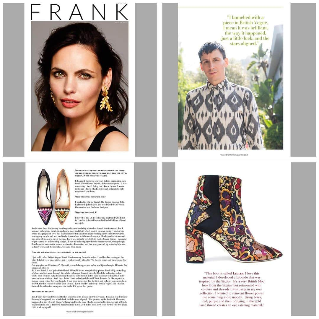 ジェロームCルソーのインスタグラム：「Million thanks to @thefrank_mag for the beautiful feature. Find the issue online at thefrankmagazine.com  Love to @msmelaniesykes」