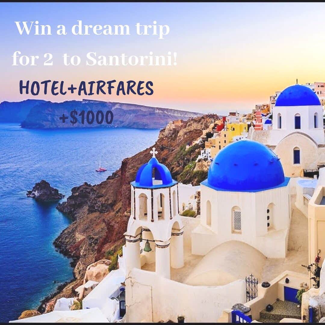 オリビア・タイさんのインスタグラム写真 - (オリビア・タイInstagram)「☀️ Santorini  Giveaway ☀️⠀⠀⠀⠀⠀⠀⠀⠀⠀ ⠀⠀⠀⠀⠀⠀⠀⠀⠀ ⠀⠀⠀⠀⠀⠀⠀⠀⠀ 🎁 I’ve teamed up with some of my favorite accounts to giveaway: ⠀⠀⠀⠀⠀⠀⠀⠀⠀ ⠀⠀⠀⠀⠀⠀⠀⠀⠀ ☀️☀️☀️ A dream trip to Santorini ! 5 nights stay for (2) in " Volcano View Hotel Santorini"  airfares included + $1000 travel budget.☀️☀️☀️ The giveaway is open worldwide and can be applied by anyone. ⠀ ⠀⠀⠀ ***************************** ⠀⠀⠀⠀⠀⠀⠀⠀⠀ ⠀⠀⠀⠀⠀⠀⠀⠀⠀ To enter, follow these steps:  1/ FOLLOW ALL ACCOUNTS that @travelluxgetaways is FOLLOWING including their account, we will check. ⠀⠀⠀⠀⠀⠀⠀⠀⠀ 2/ LIKE this post. ⠀⠀⠀⠀⠀⠀⠀⠀⠀ 3/ TAG a friend-multiplie entries allowed. 1 person per comment. ⠀⠀⠀⠀⠀⠀⠀⠀⠀ ⠀⠀⠀⠀⠀⠀⠀⠀⠀ Good luck 🍀 ⠀⠀⠀⠀⠀⠀⠀⠀⠀ *************************** ⠀⠀⠀⠀⠀⠀⠀⠀⠀ ⠀⠀⠀⠀⠀⠀⠀⠀⠀ Terms and conditions:  The giveaway closes on September 21th, the winner will be randomly drawn within 48 hours and announced on @travelluxgetaways . To be eligible to win, you must be following all the accounts. - *You must be 13 years + to enter and release Instagram and all brands and participents of all responsibility, and agree to Instagram terms of use. - *Disclaimer: the prize is valid for one year from the beginning of giveaway.  Blackout dates based on hotel’s availability. *For the cash prize, winner must have a Paypal account to collect cash prize. *This giveaway is not sponsored, administred or associated with Instagram Inc, Paypal, Amazon or with the hotel. *By entering, you agree to release all participants of any potential liability. *Hotel prize cannot exchanged for cash. ⠀⠀⠀⠀⠀⠀⠀⠀⠀ *Winner is responsible for all others costs associated with their trip. *No purchase necessary.*VOID prohibited by law.」9月17日 2時31分 - olivia.thai