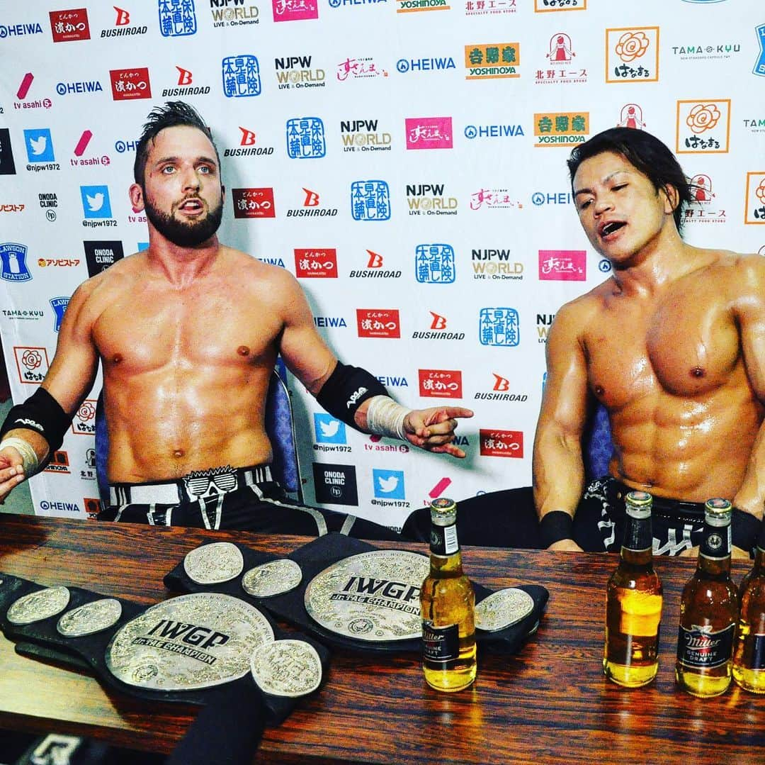 新日本プロレスさんのインスタグラム写真 - (新日本プロレスInstagram)「9.16 #KAGOSHIMA BackStage Photo!!📷 #Phantasmo and  #ISHIMORI 💀 #Ospreay and #Robbie 🕊 #njdest #njpw #新日本プロレス #プロレス」9月17日 12時33分 - njpw1972