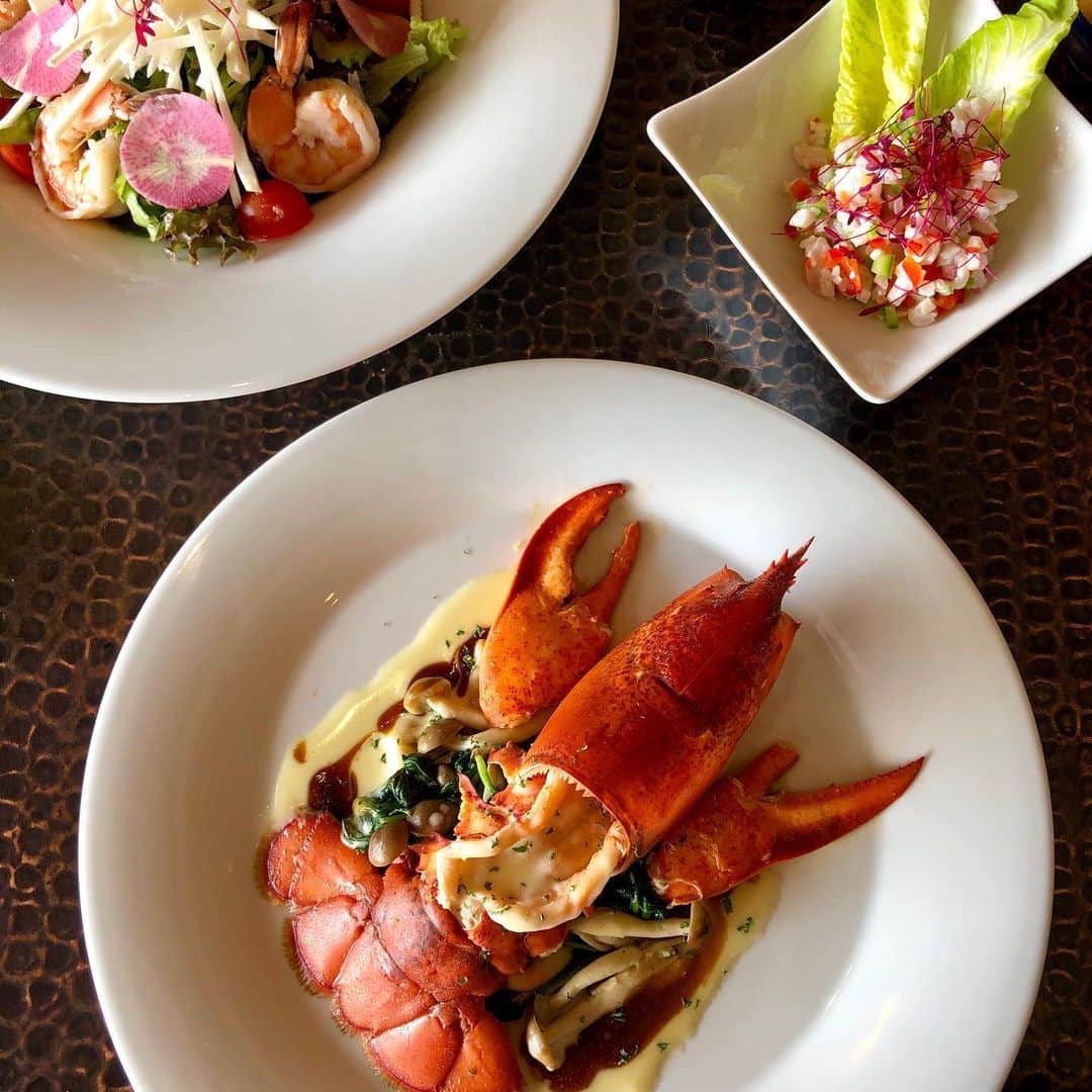 Trump Waikikiさんのインスタグラム写真 - (Trump WaikikiInstagram)「Poached whole Maine lobster on a bed of spinach and mushrooms is on the new seafood dinner menu at  Wai'olu Ocean Cuisine. It is one of the  popular menu items.  Reservations: 808.683.7456 or waiolu@trumphotels.com  #trumpwaikiki #trumpwaikiki10 #NeverSettle #waioluoceancuisine #seafood #seafoodrestaurantwaikiki #mainelobster #poachedlobster  ワイオル・オーシャン・キュイジーヌの「ポーチド・ロブスター」。ディナータイムに人気です。ご予約は808.683.7456 まで。 #トランプワイキキ #ワイオルオーシャンキュイジーヌ #ロブスター #シーフード #ハワイでロブスターディナー #ポーチドロブスター」9月17日 12時59分 - trumpwaikiki