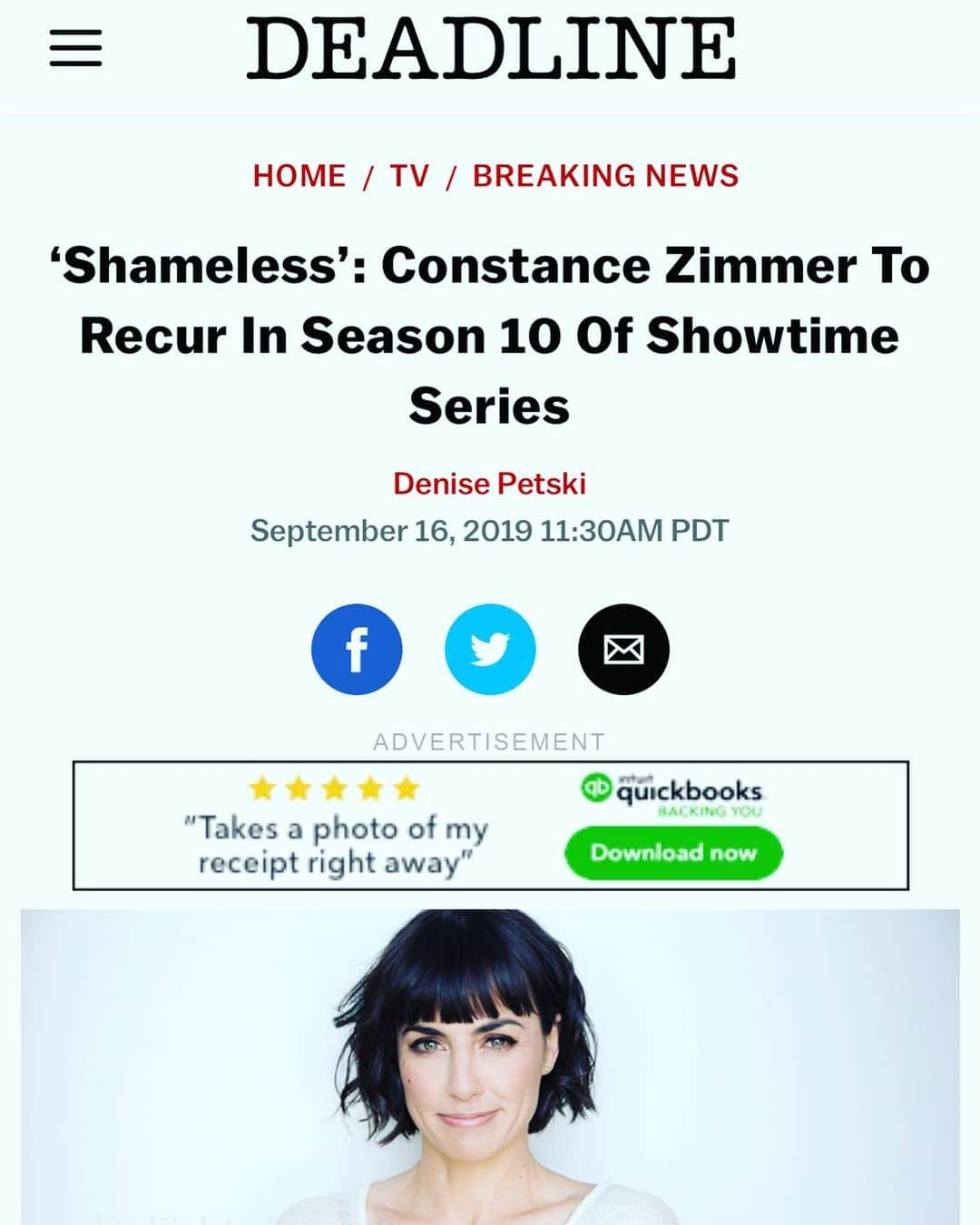 コンスタンス・ジマーさんのインスタグラム写真 - (コンスタンス・ジマーInstagram)「I am going to be shameless on @shameless...」9月17日 6時52分 - constancezimmer