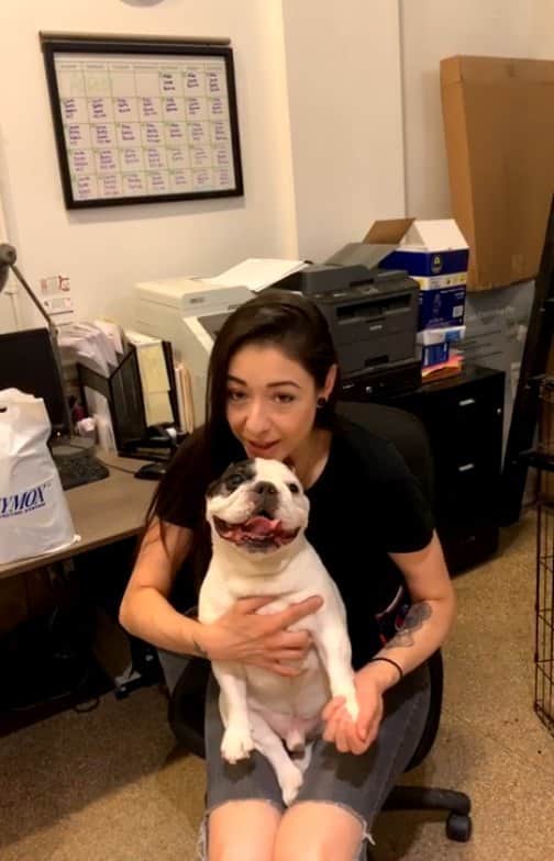 Manny The Frenchieのインスタグラム：「This philanthro-pup's work is never done and I love it!! 💓 I took my Mom to drop off donations from my friends at Zymox and learned so much about bunny rescue!」