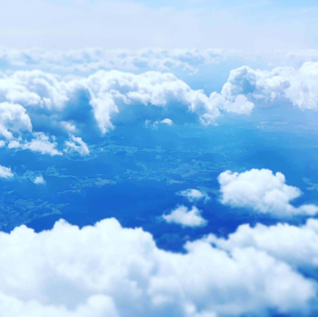 マサイのインスタグラム：「オランダへ移動中の空」