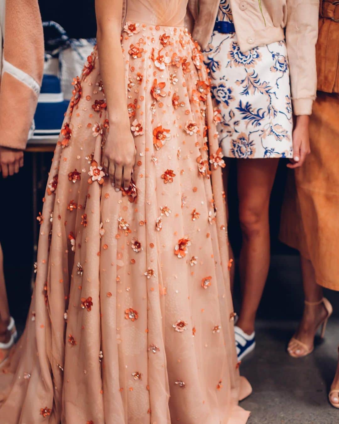 Fashion Weekのインスタグラム：「Applique details lining up at the @dennisbassonyc September 2019 @NYFW runway. 📸 @moeez」