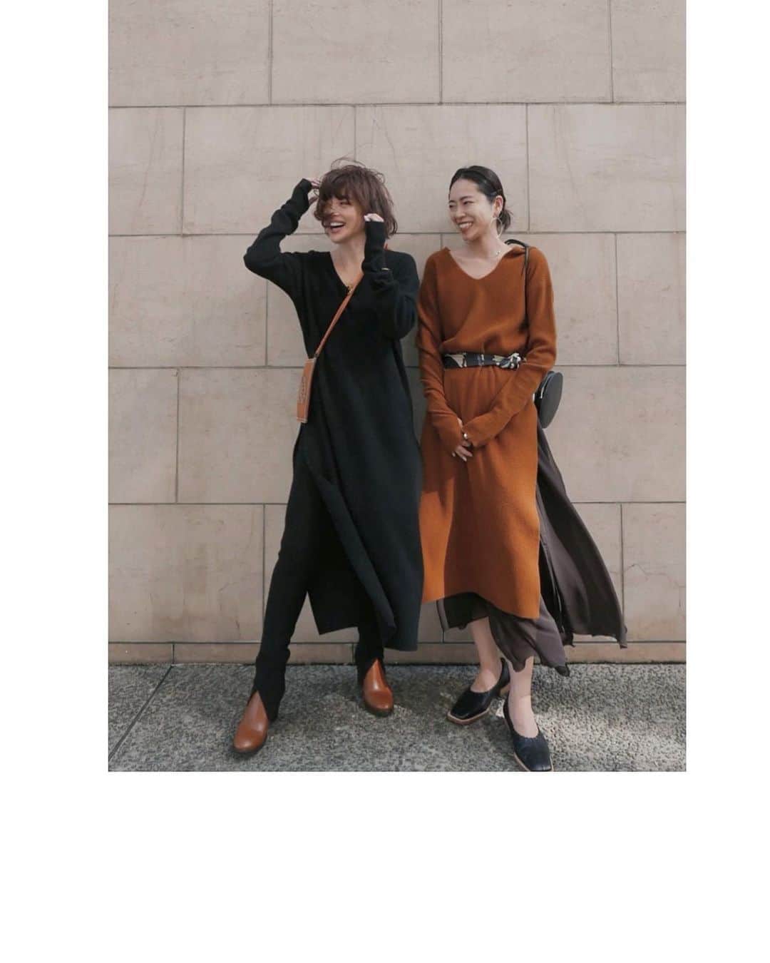 のインスタグラム：「@etretokyo ルクア大阪店 9月20日(金曜日)〜9月24日(火曜日) 2019WINTER受注会を開催します。  初日の9月20日(金曜日)は17時〜20時の 限られたお時間ですが、私も店頭に立たせて頂きます☺️ ・ ・ top/#タスマニアウールサイドスリットトップス 9/19発売 bottom/ #タスマニアウールニットレギンス 9/19発売 bag/ #loewe ・ #hermes  heels/ #chanel ・ ・ #etretokyo#loewebag #156cm #junna👠#シャネル#エルメス#2019etreAW #エトレニット#ニット#レギンス #秋服#冬服#ロエベ#ブラウン#キャメル#ベージュコーデ#大人カジュアル#カジュアルコーデ #カジュアルファッション#大阪#ルクア#LUCUA」