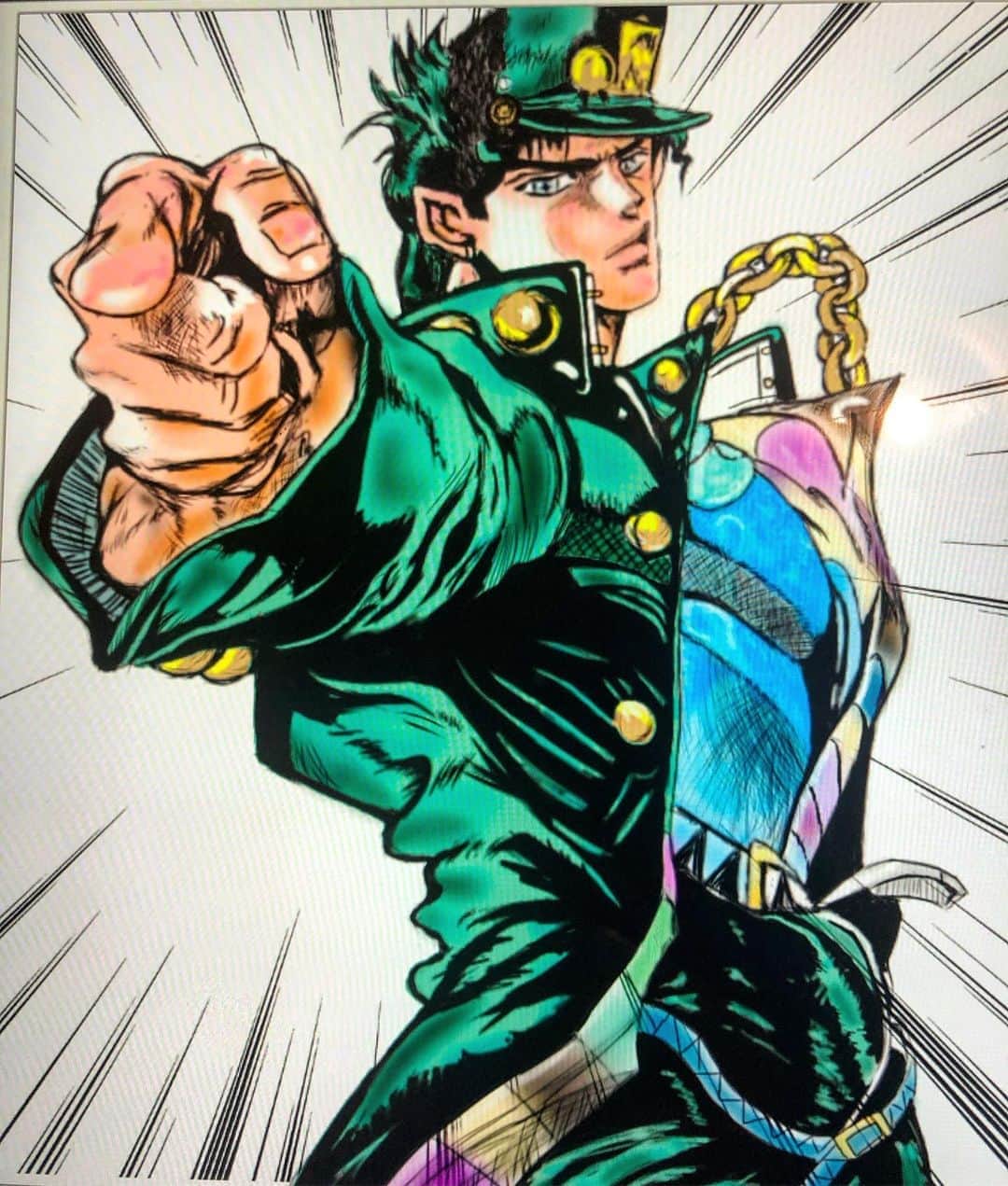 のインスタグラム：「@urealm_ta23yuki 様の依頼でＪＯＪＯ🔥🔥 てめーは俺を怒らせたを描きました お納めください #ジョジョの奇妙な冒険 #承太郎」