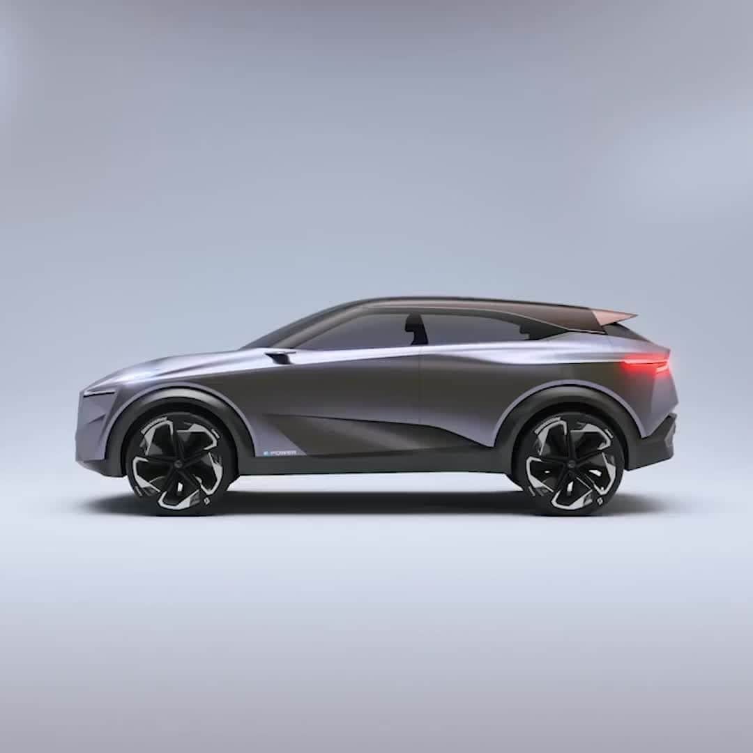 のインスタグラム：「At the rear of the #NissanIMQ, a vertical character line drops from the rear lights to separate air as it passes down the side while its driving, aiding aerodynamic performance. #Nissan #IntelligentMobility」